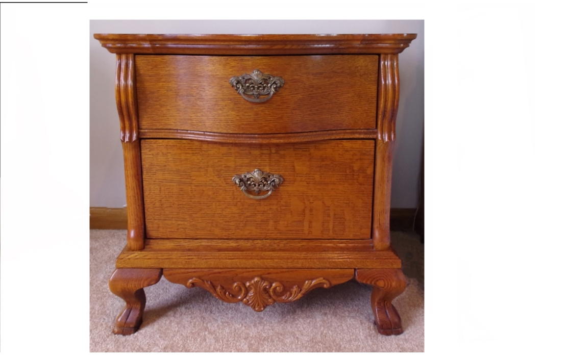 Lexington "Victorian Sampler" Red Oak Nightstand EBTH