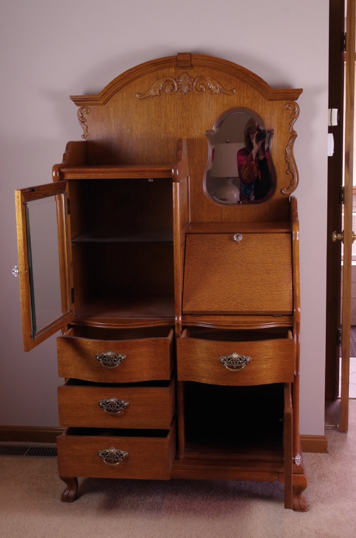 Lexington "Victorian Sampler" Oak Side by Side Secretary EBTH