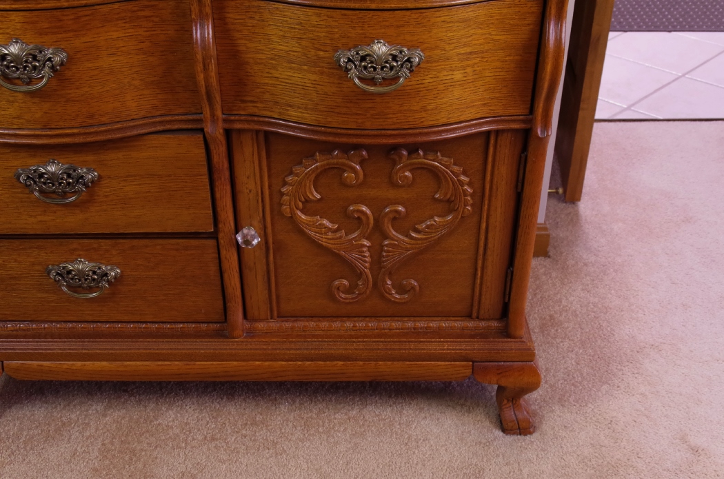 Lexington "Victorian Sampler" Oak Side by Side Secretary EBTH