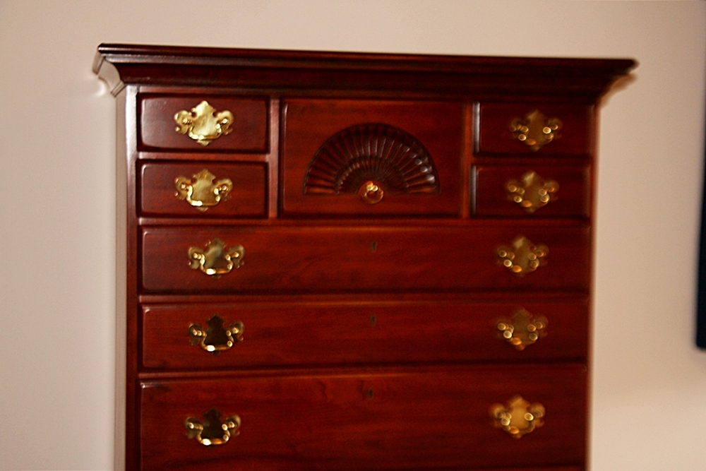 Lexington Cherry Highboy Dresser Ebth