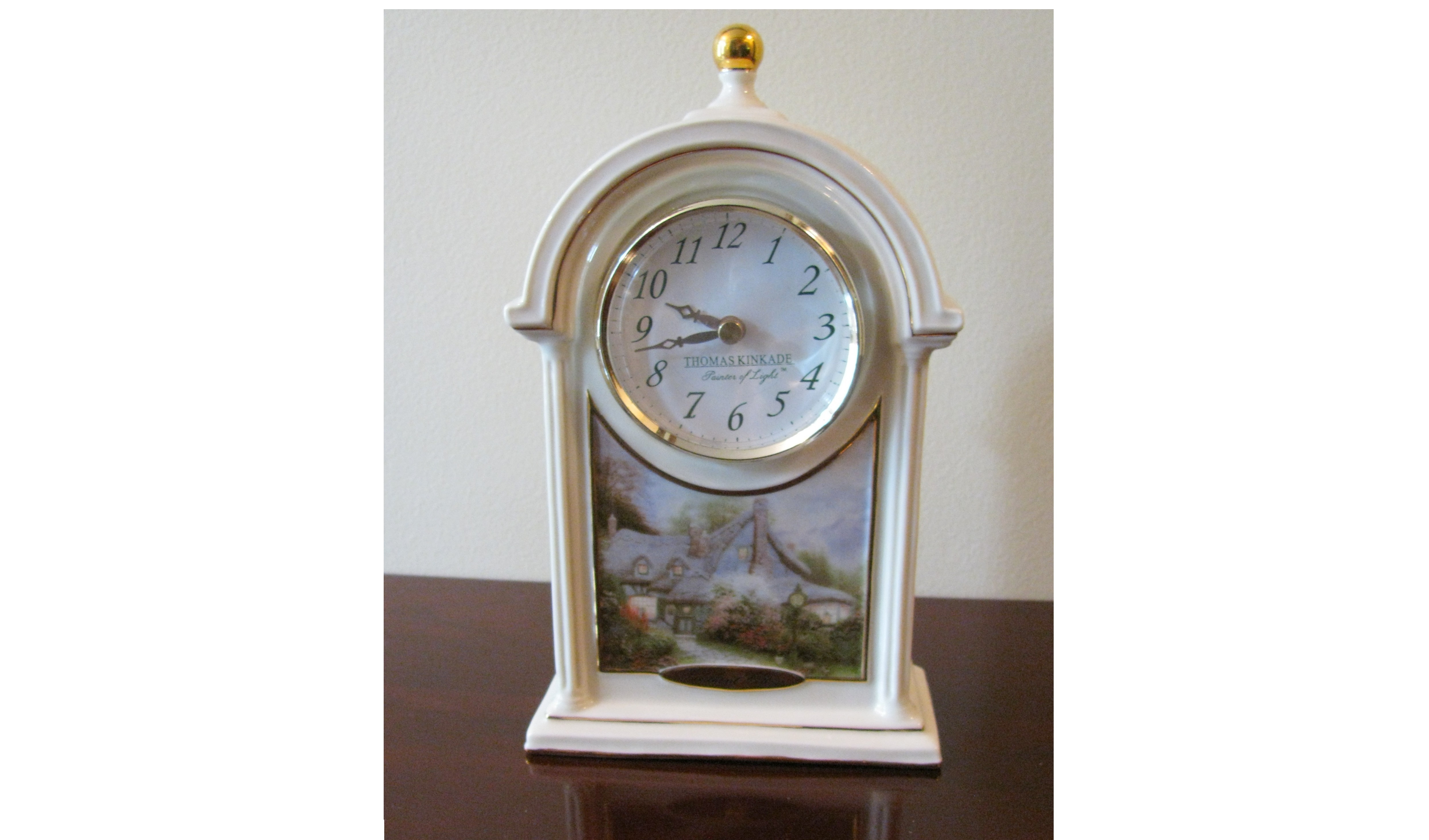 Thomas Kinkade "Sweetheart Cottage" Porcelain Mantel Clock EBTH
