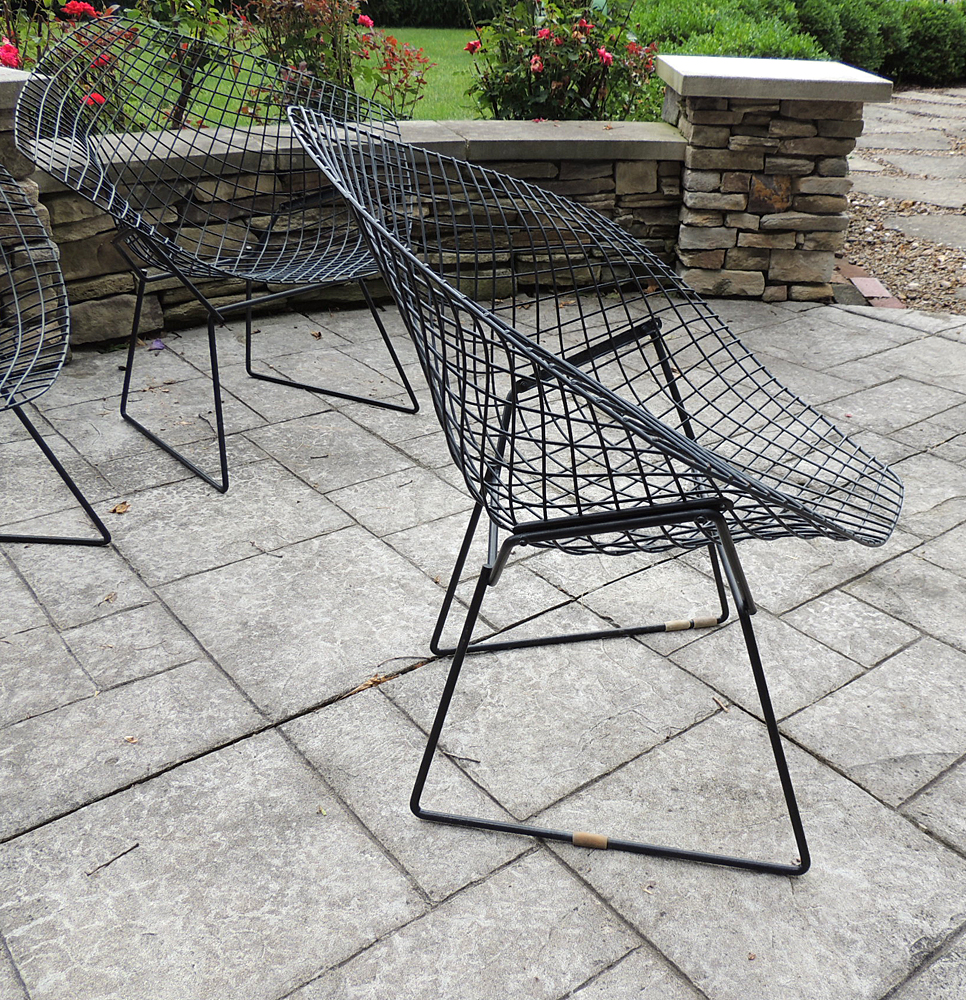 Vintage Knoll Bertoia Diamond Wire Patio Chairs EBTH