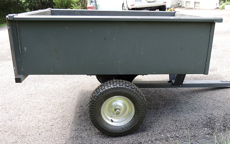 Rugid Metal 'Dump Cart' Lawn Trailer EBTH