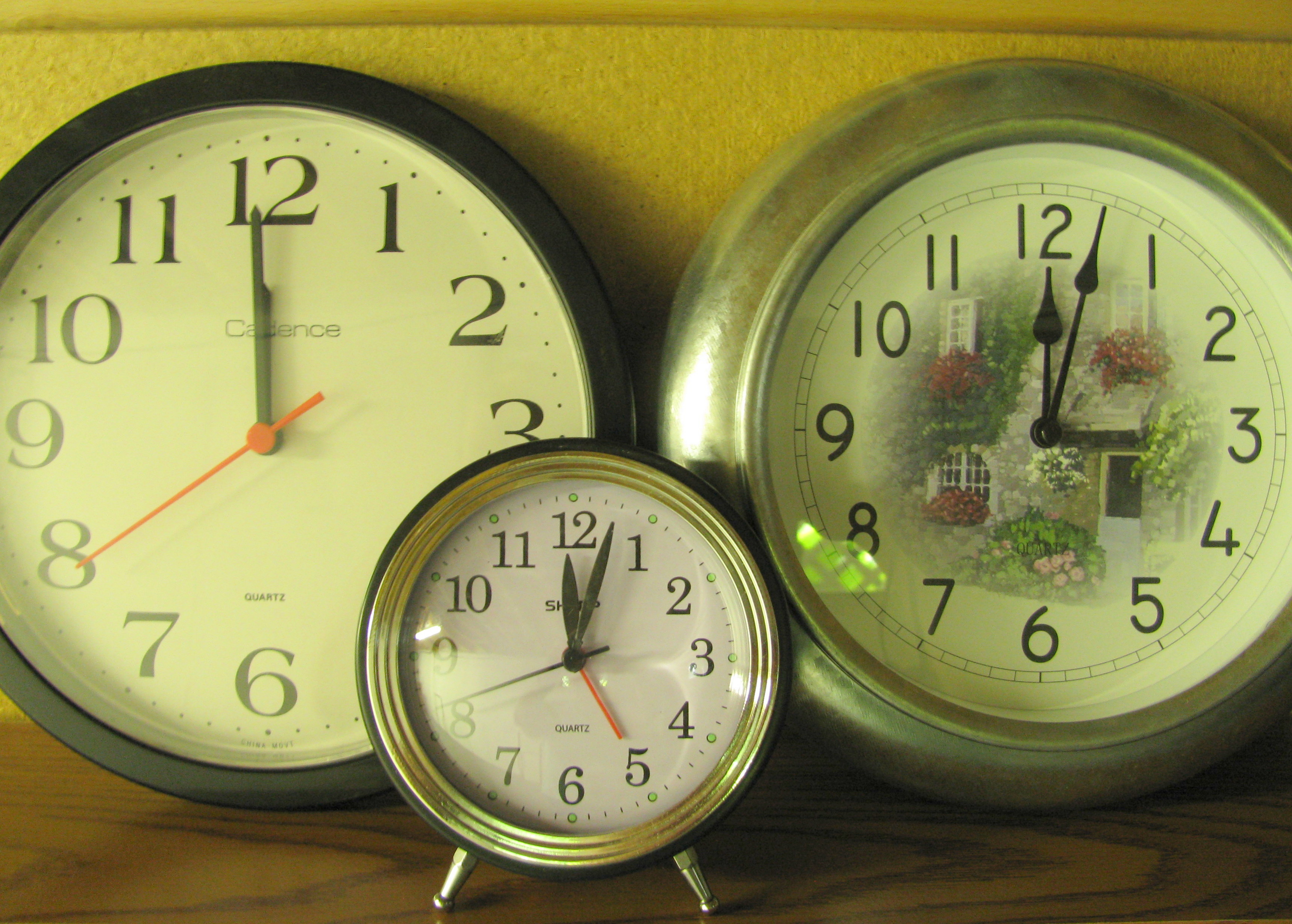 Three Battery Operated Clocks EBTH