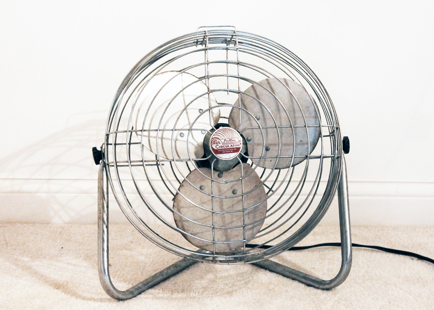Vintage Industrial Metal Patton Air Circulator Floor Fan Ebth