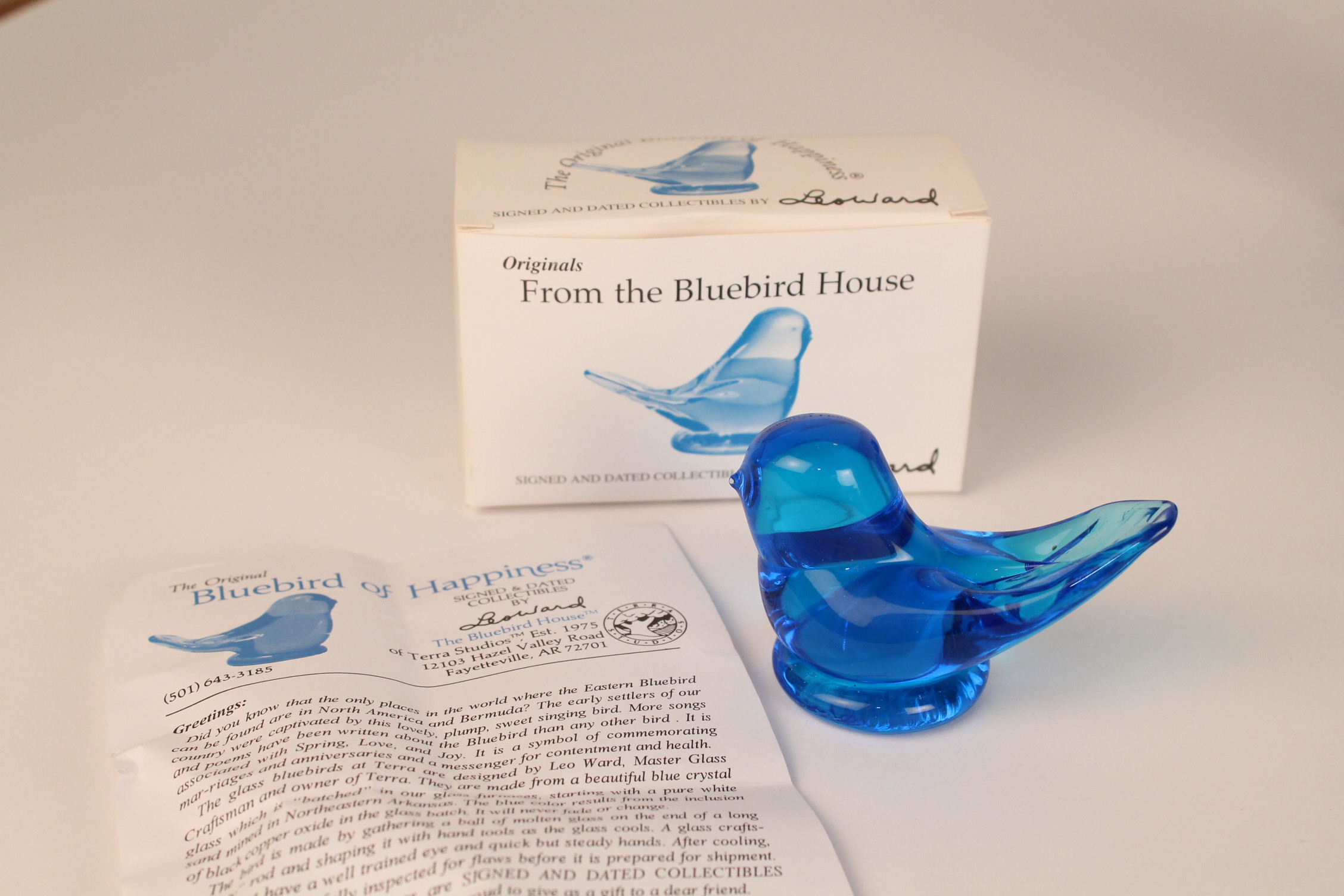 Bluebird of Happiness by Leo Ward and Blue Glass Collection | EBTH