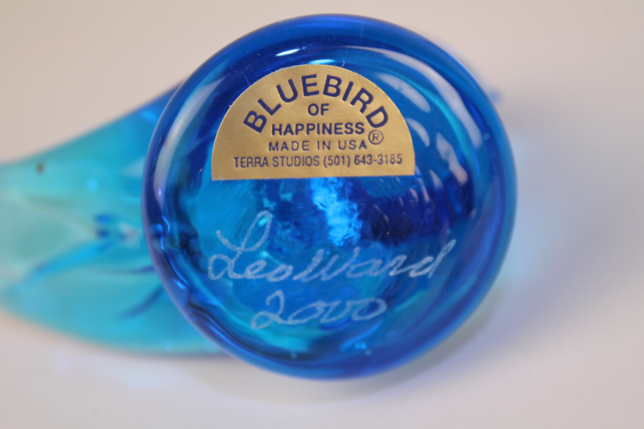 Bluebird of Happiness by Leo Ward and Blue Glass Collection | EBTH