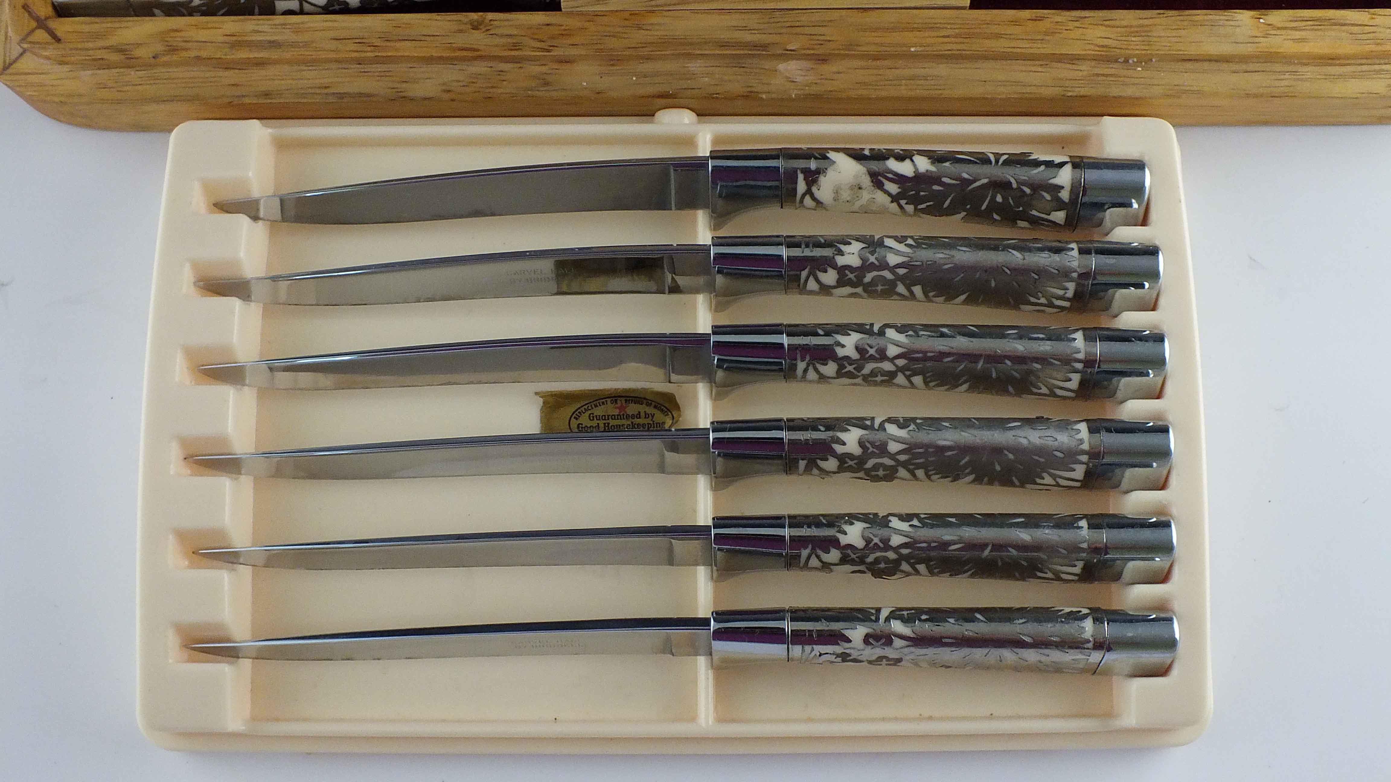 Mid Century Carvel Hall Steak Knives and Carving Set EBTH