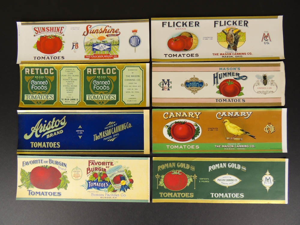 Antique Tin Can Paper Labels Tomatoes EBTH