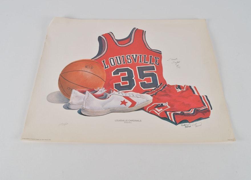 1978 University of Louisville Cardinals Signed Print plus Photo | EBTH