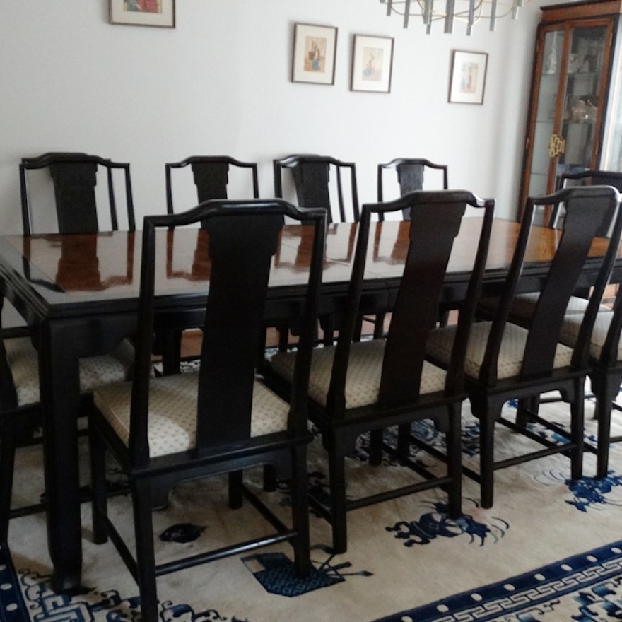 Vintage Century "Chin Hua" Maple Dining Room Table and Chairs | EBTH