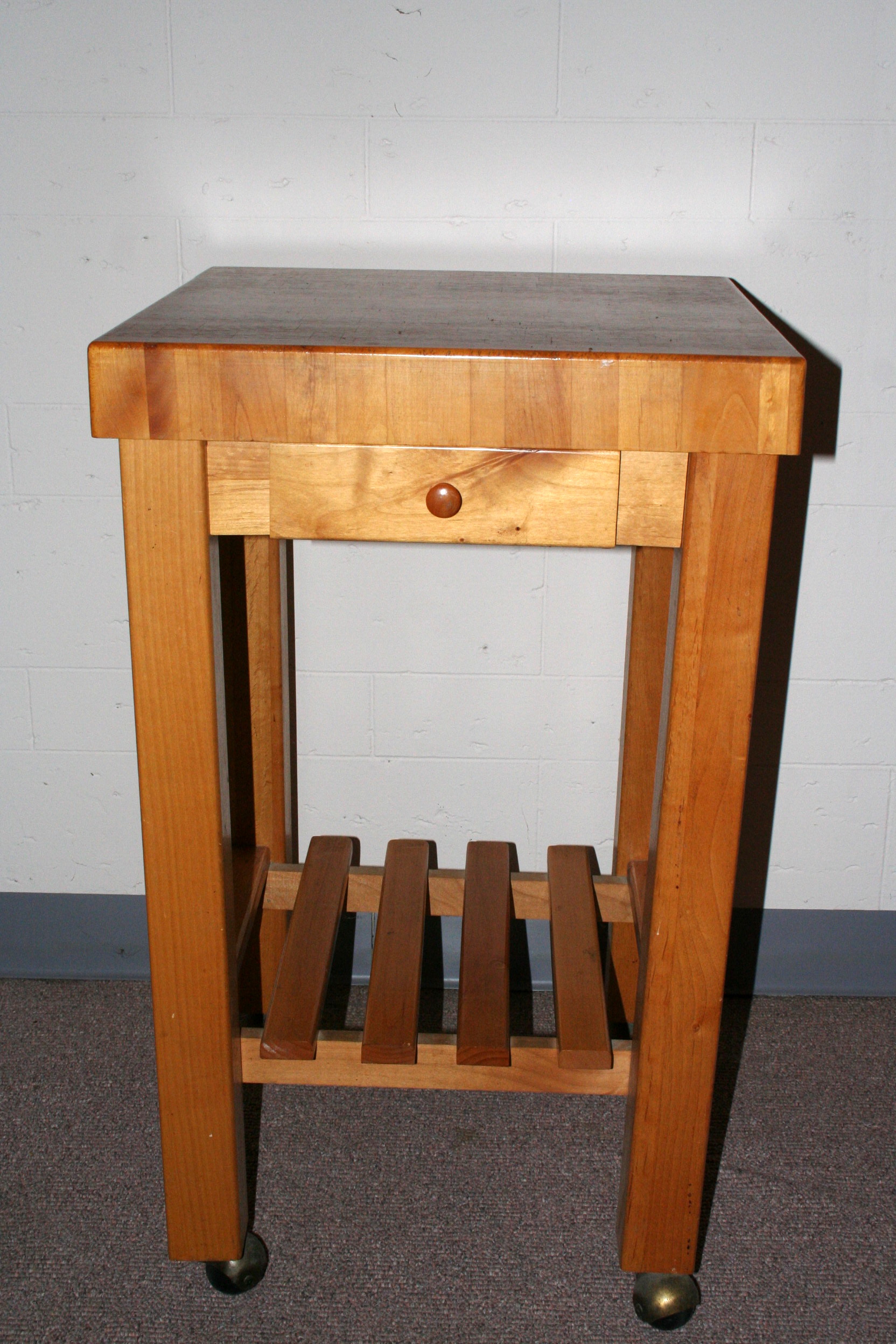 Small Butcher-Block Table | EBTH