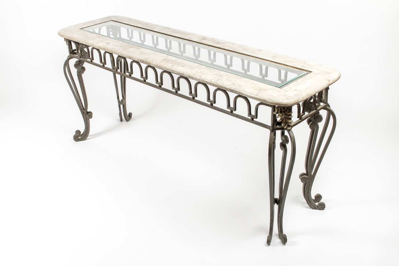 Glass Top Entry Table EBTH