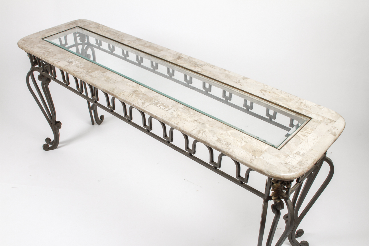 Glass Top Entry Table EBTH