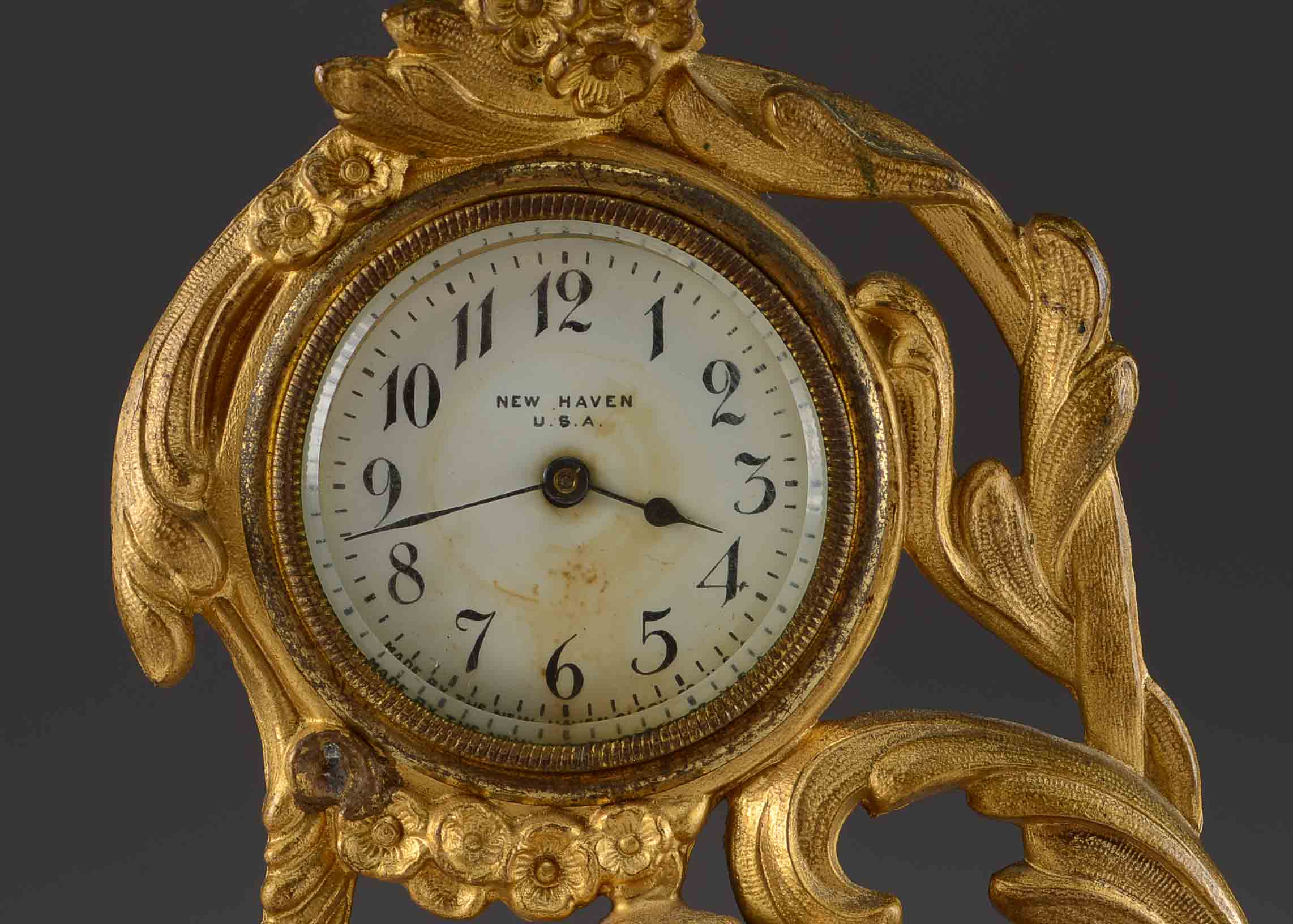 Art Nouveau Style Gilded Cherub New Haven Clock EBTH