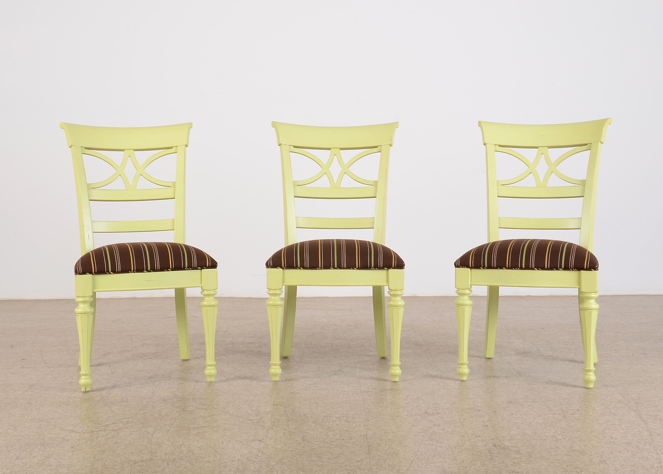 Lime Green Painted Wood Dining Chairs EBTH