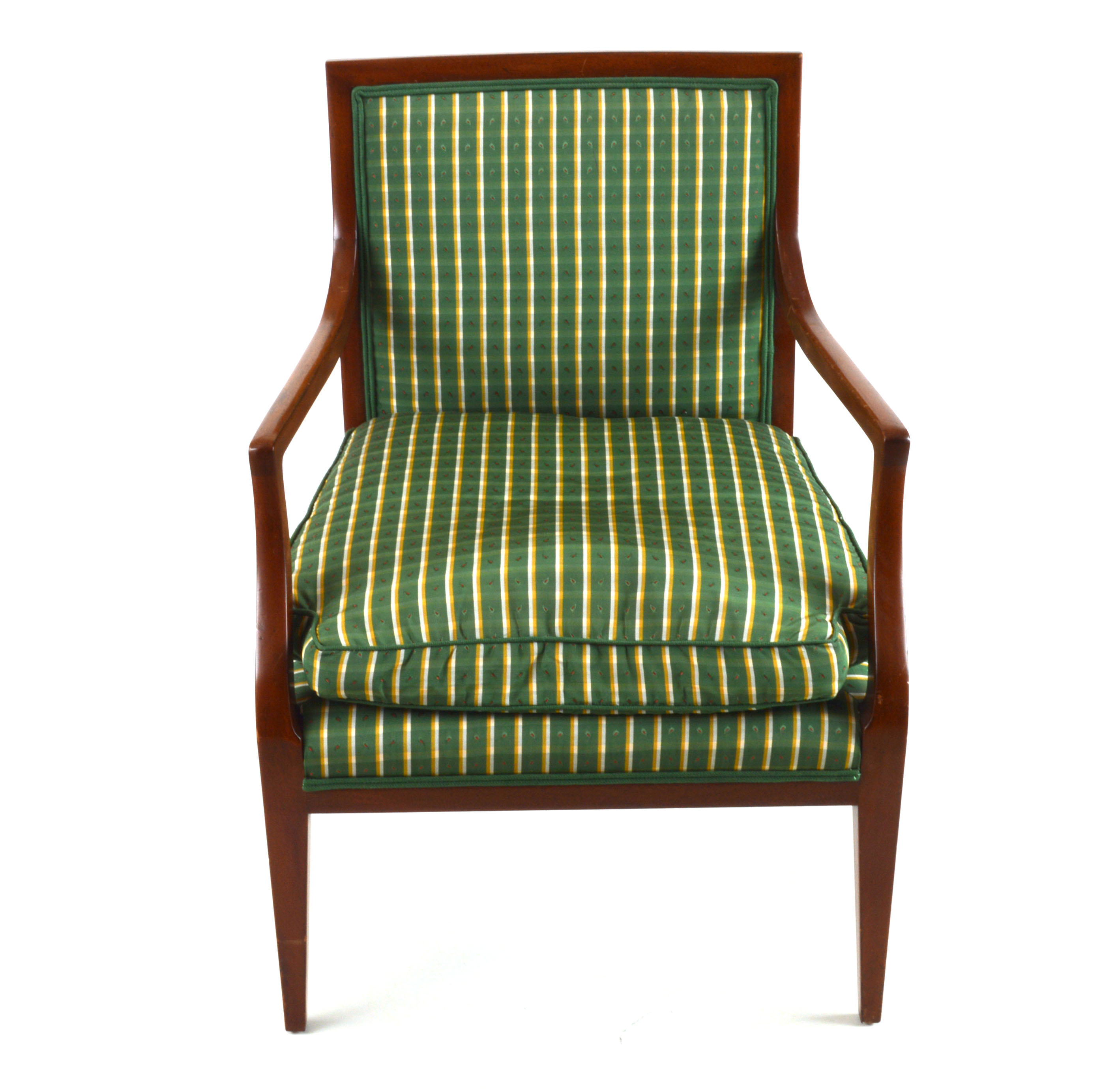 Green Plaid Armchair EBTH