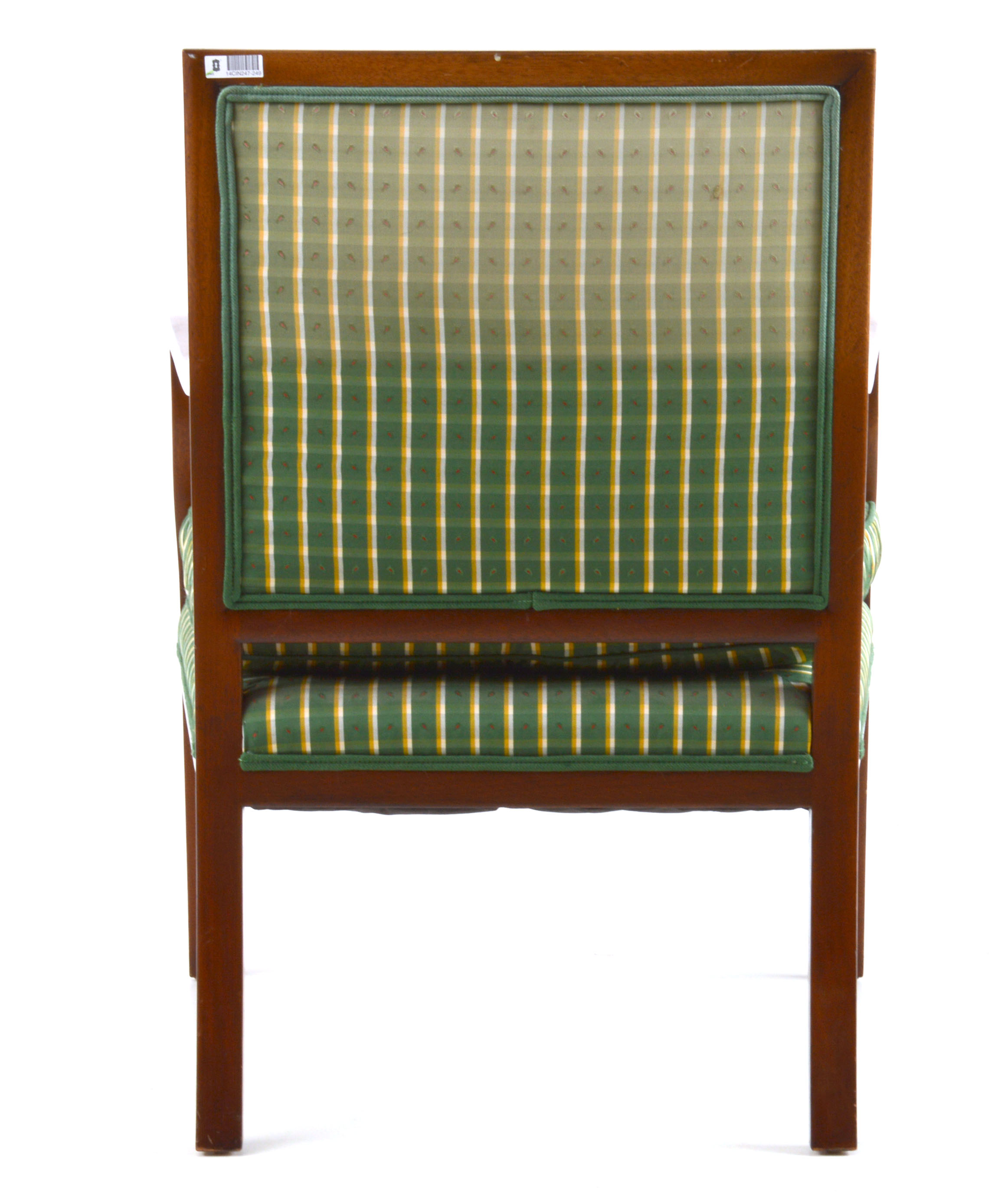 Green Plaid Armchair EBTH