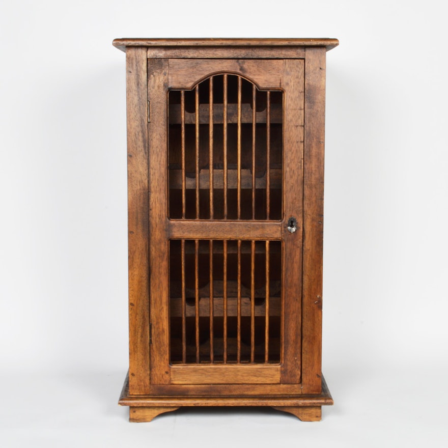 Rustic Wooden Wine Cabinet From Pottery Barn Ebth