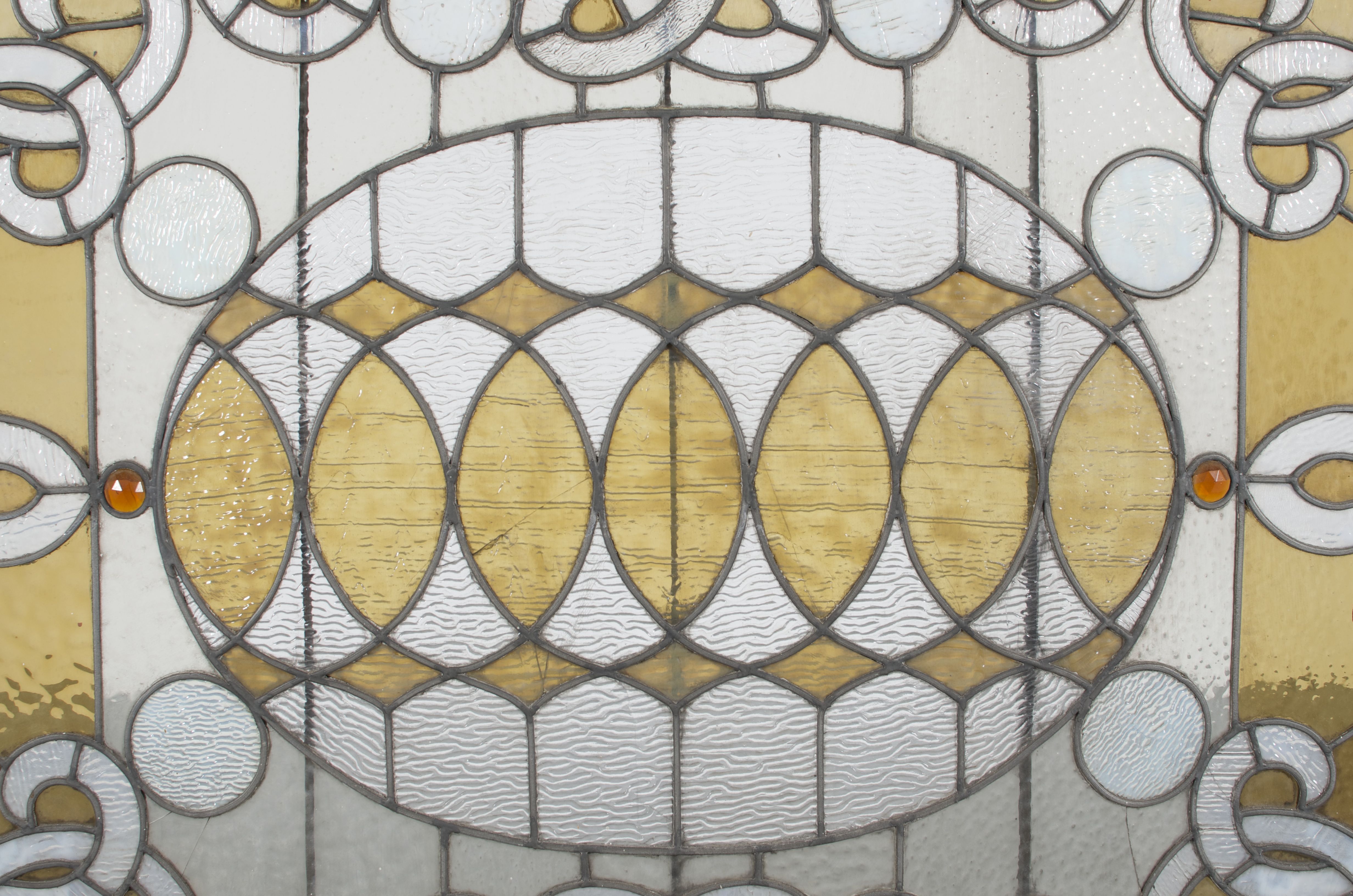 Large Vintage Stained Glass Window EBTH