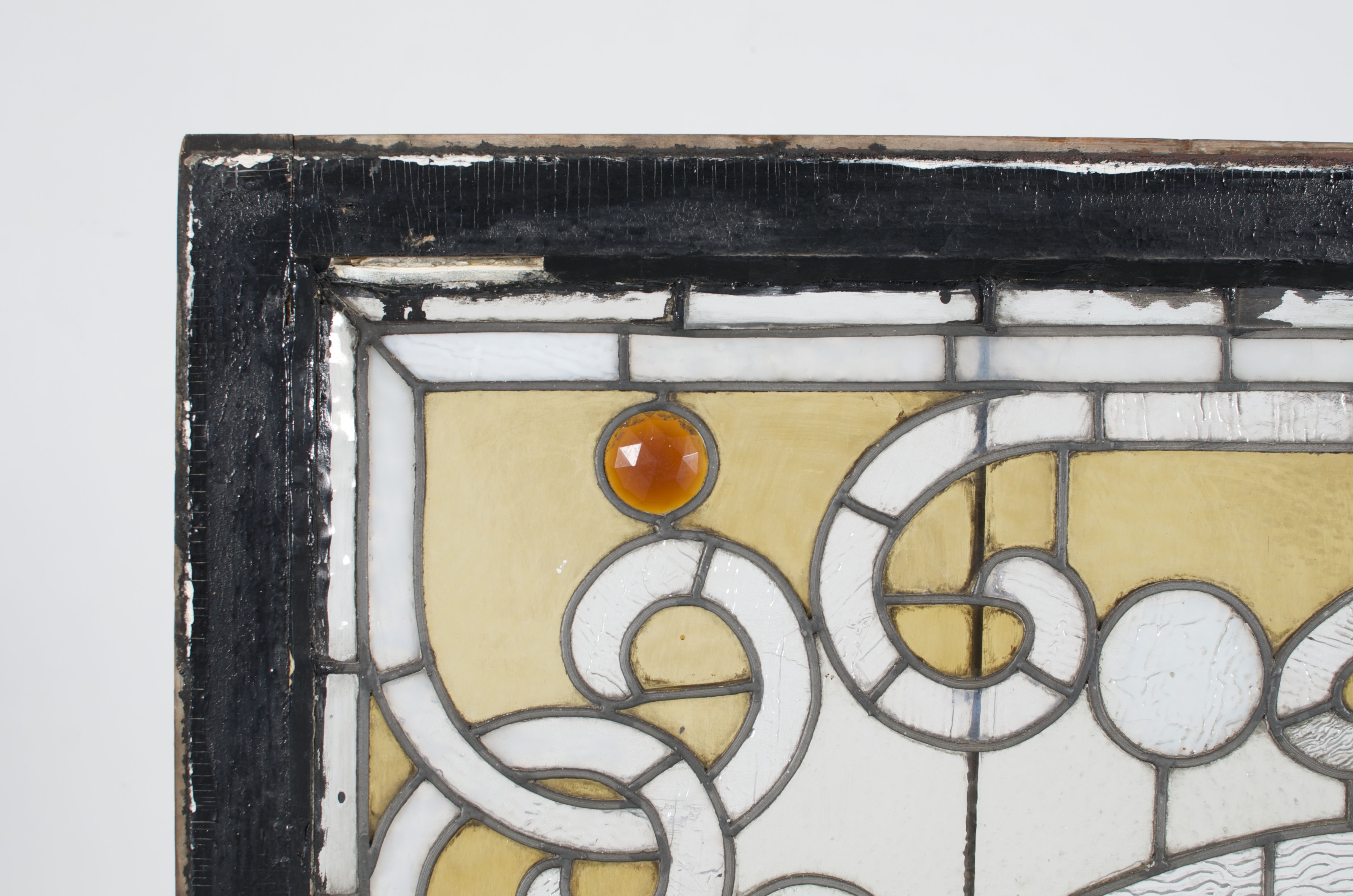 Large Vintage Stained Glass Window EBTH