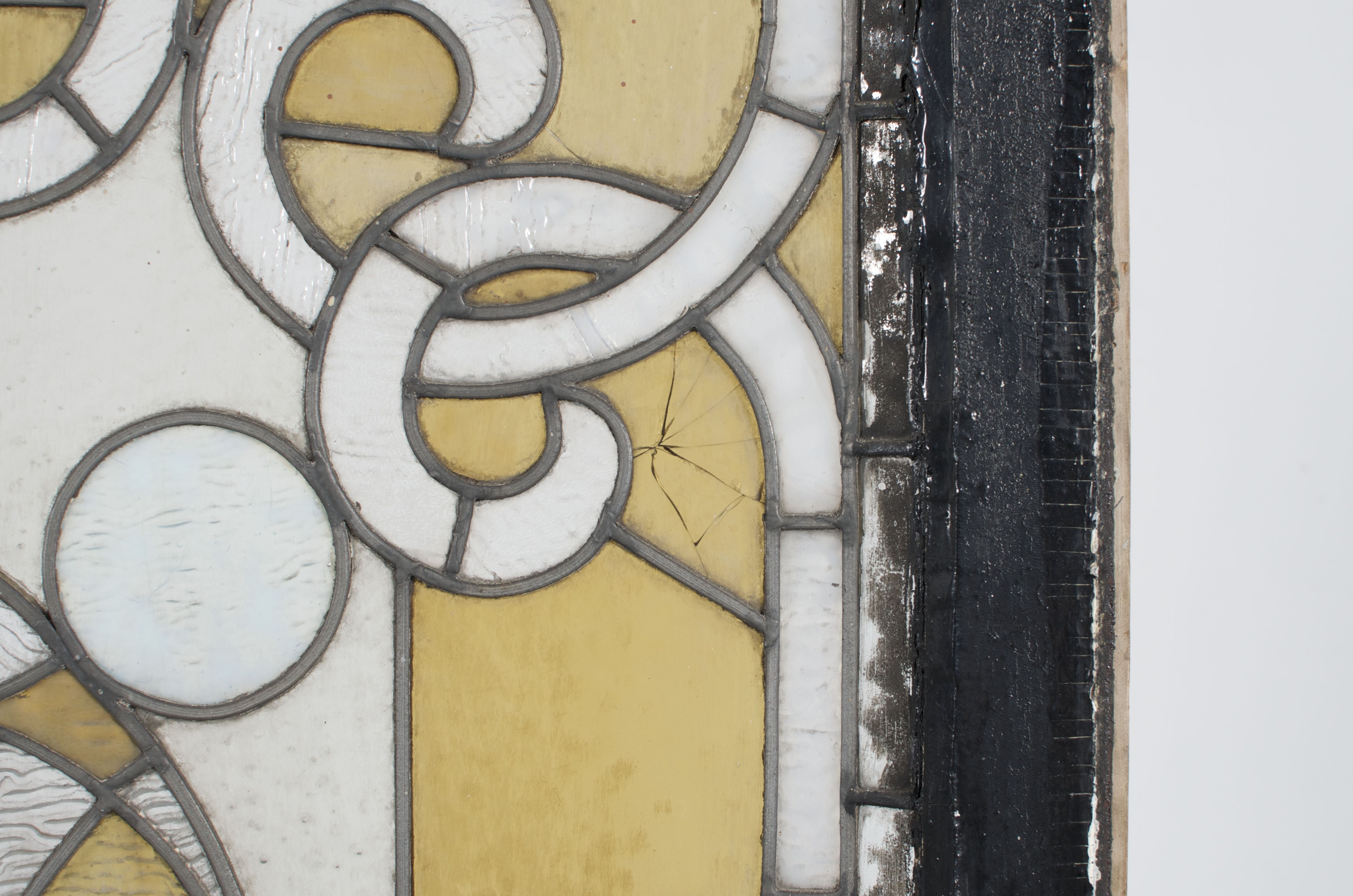 Large Vintage Stained Glass Window EBTH