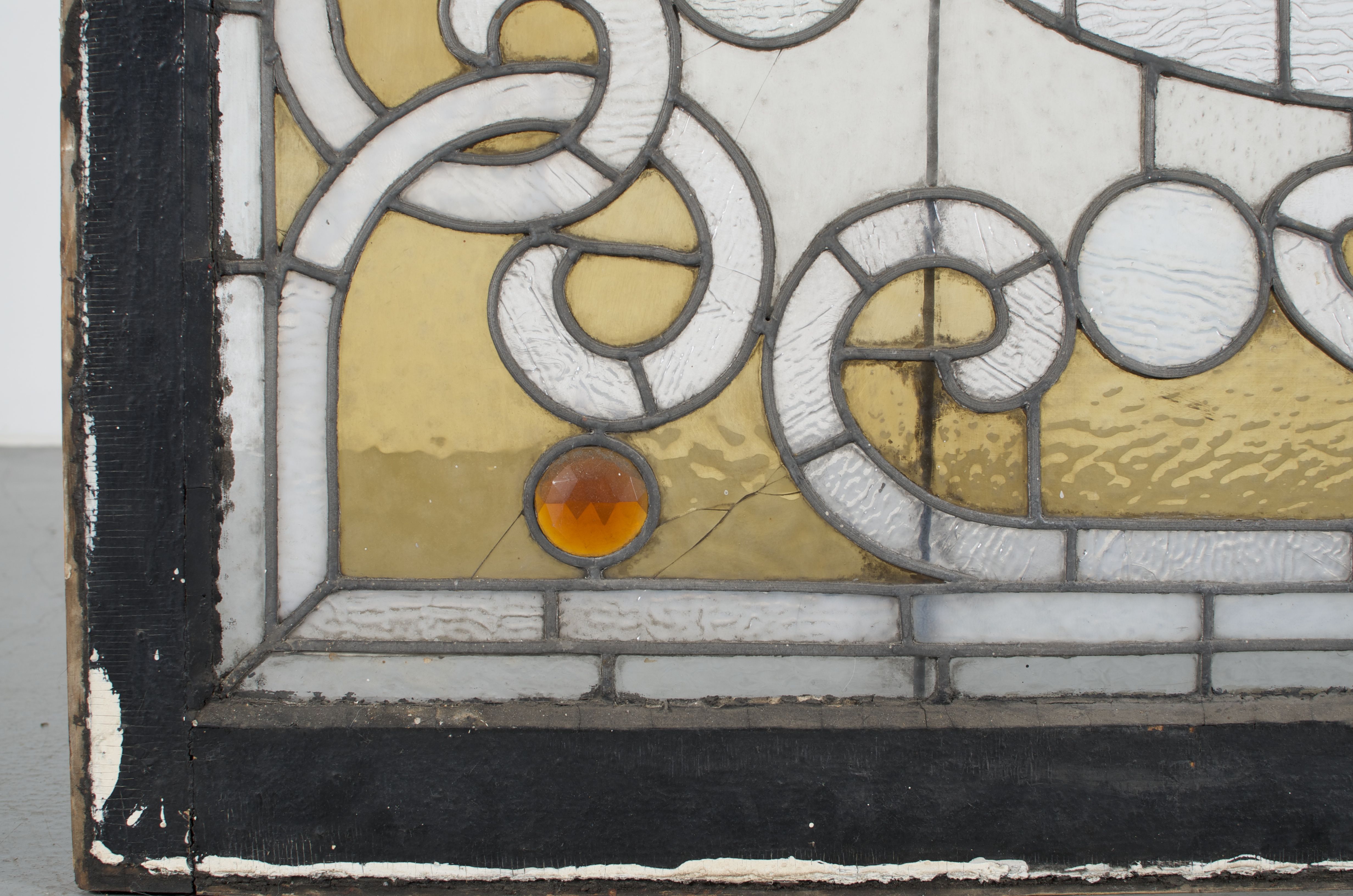 Large Vintage Stained Glass Window EBTH