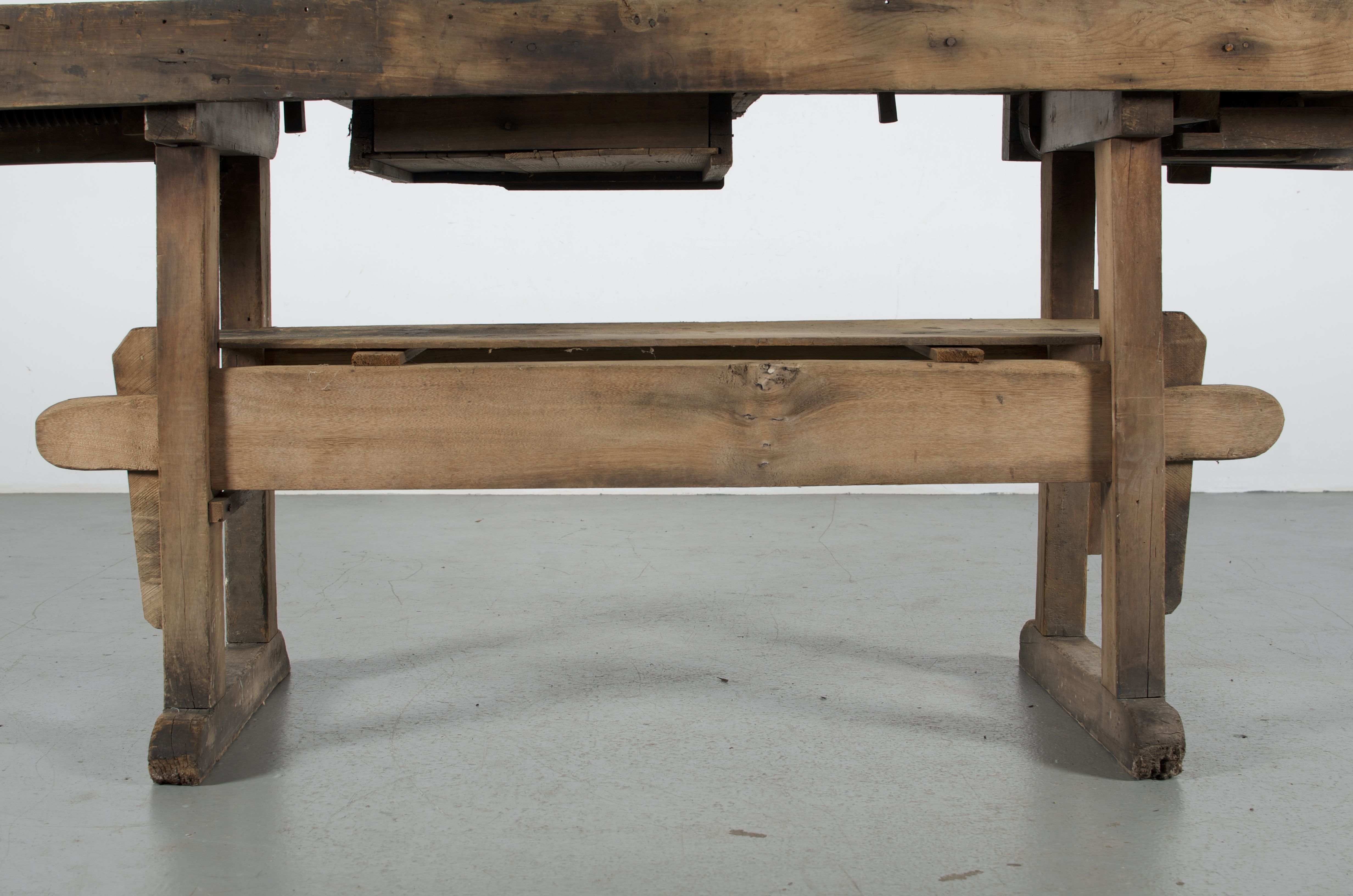 Antique "Roubo" Style Carpenter's Woodworking Bench EBTH