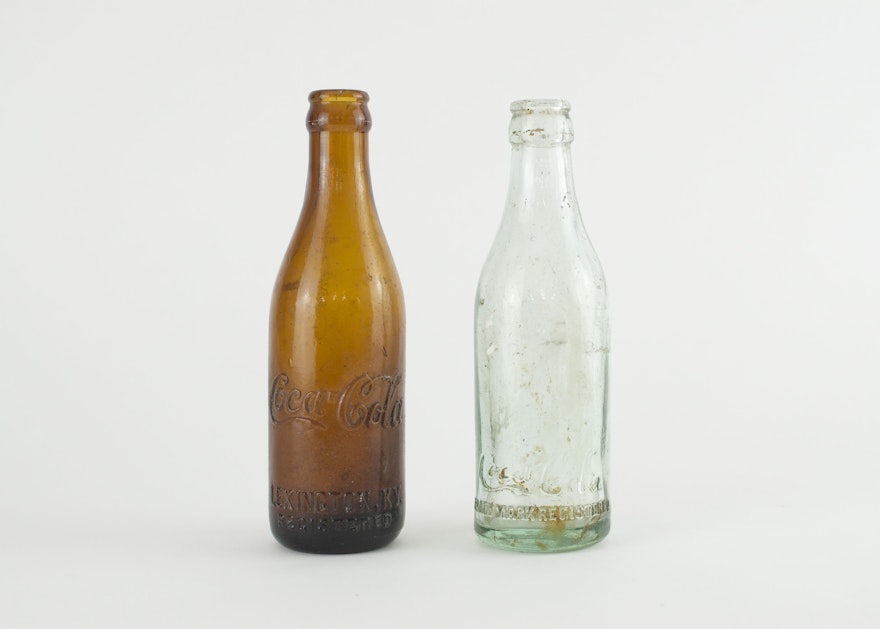 Pair of Antique CocaCola Bottles EBTH