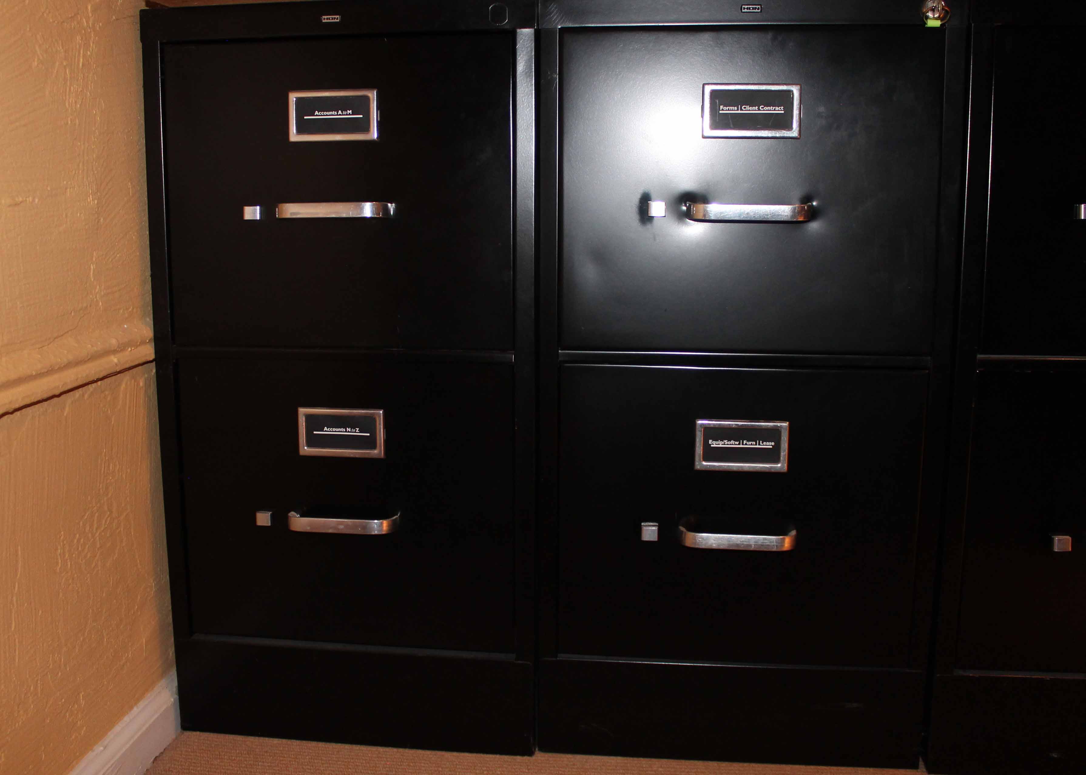 Black Metal Filing Cabinets By Hdn Ebth