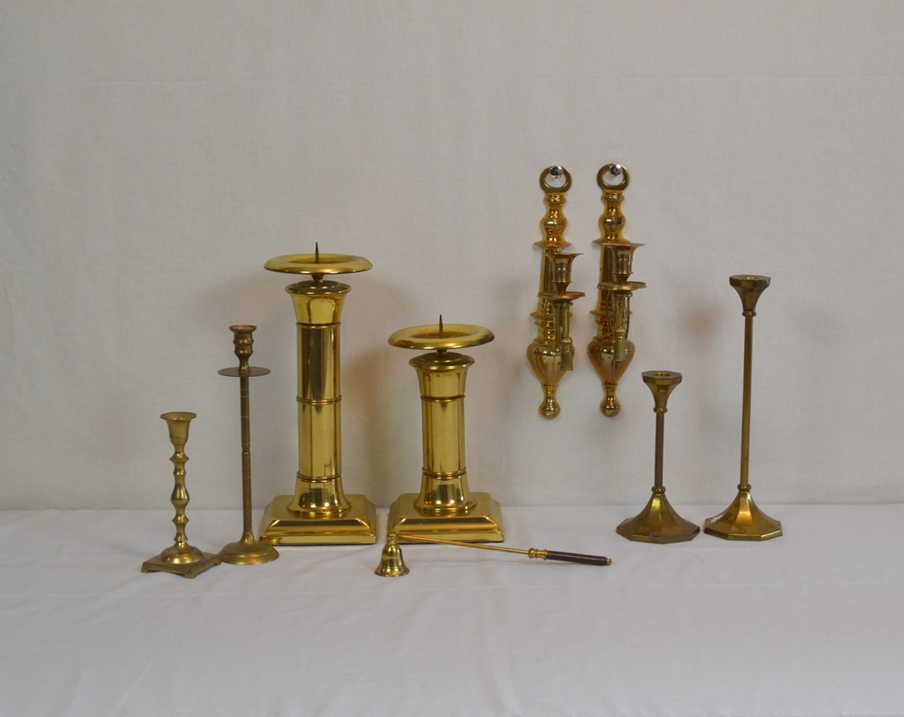 Brass Colored Candle Holders EBTH