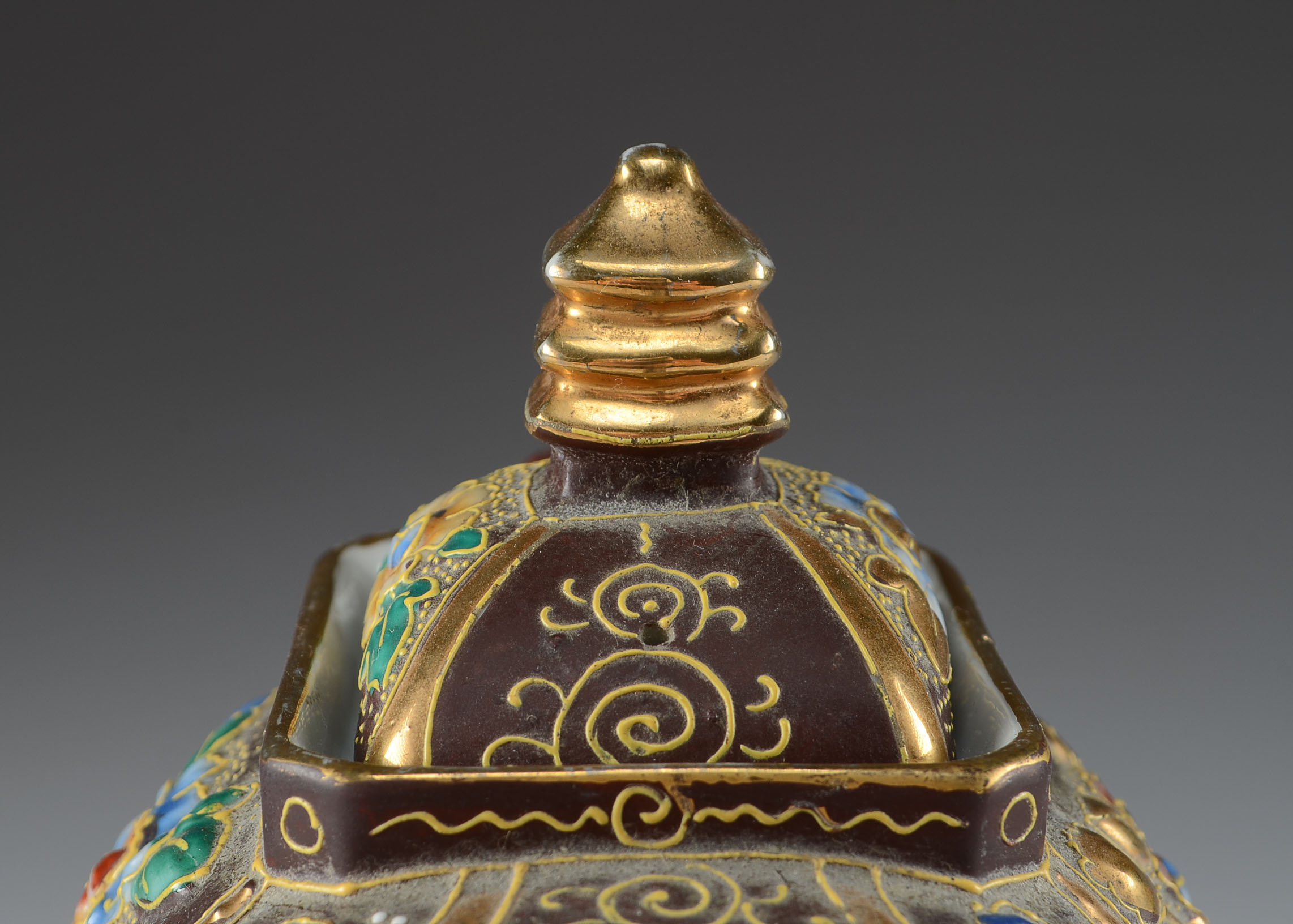 Japanese Satsuma Moriage Elephant Teapot EBTH