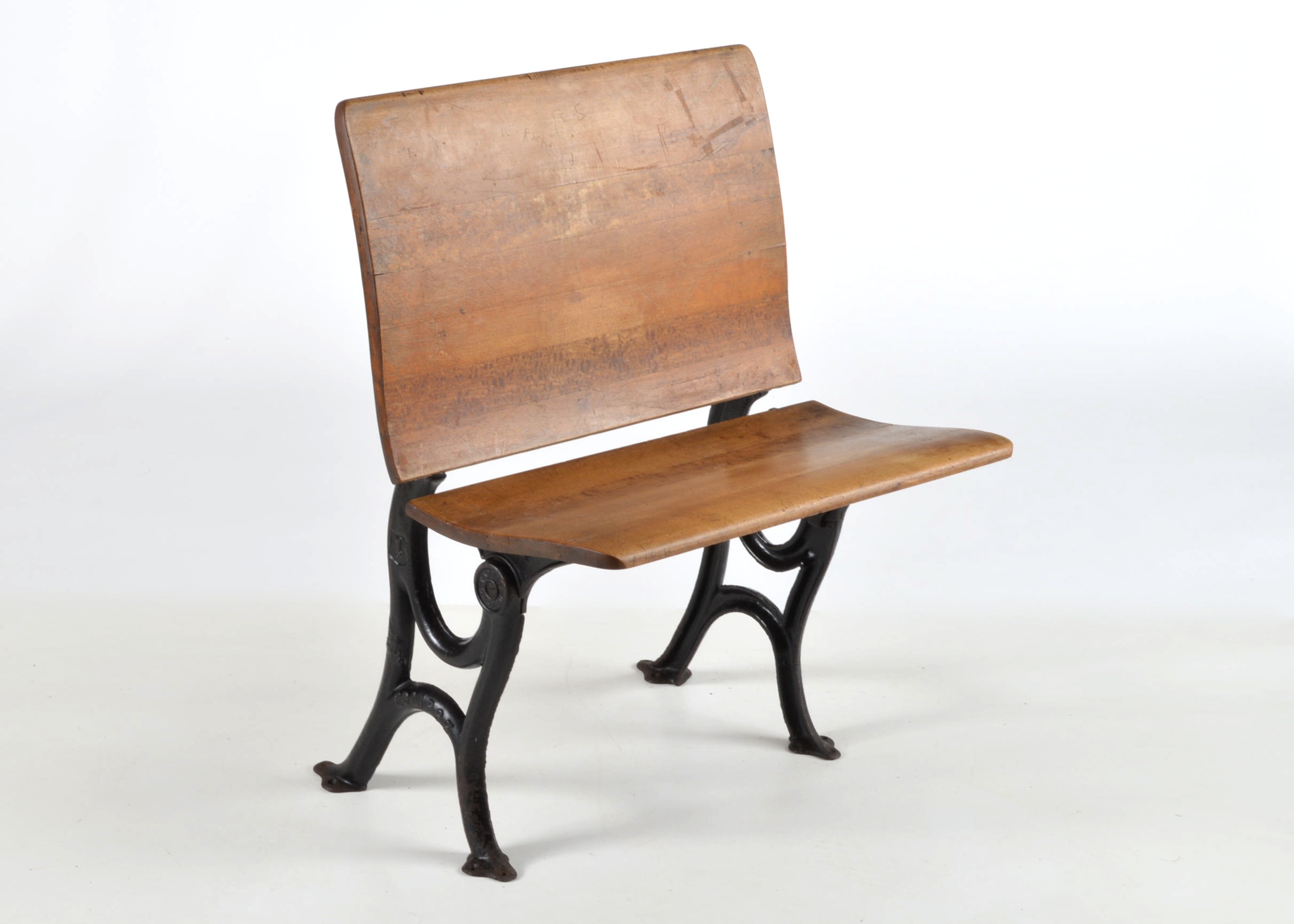 Antique School Desk Folding Bench Chair EBTH