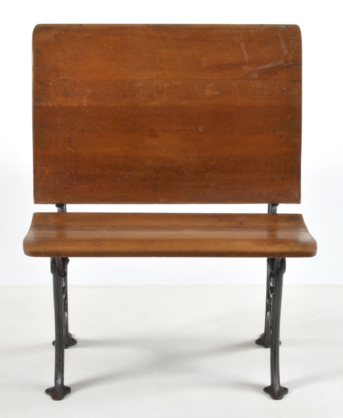 Antique School Desk Folding Bench Chair EBTH