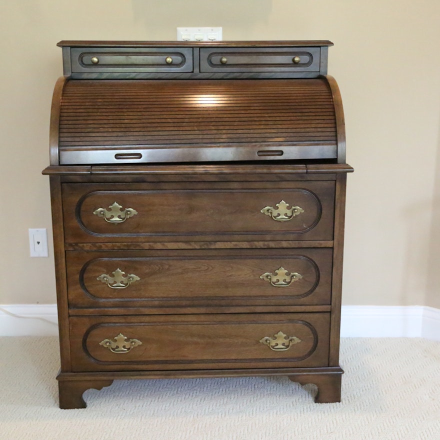 Vintage Jasper Cabinet Rolltop Desk Ebth