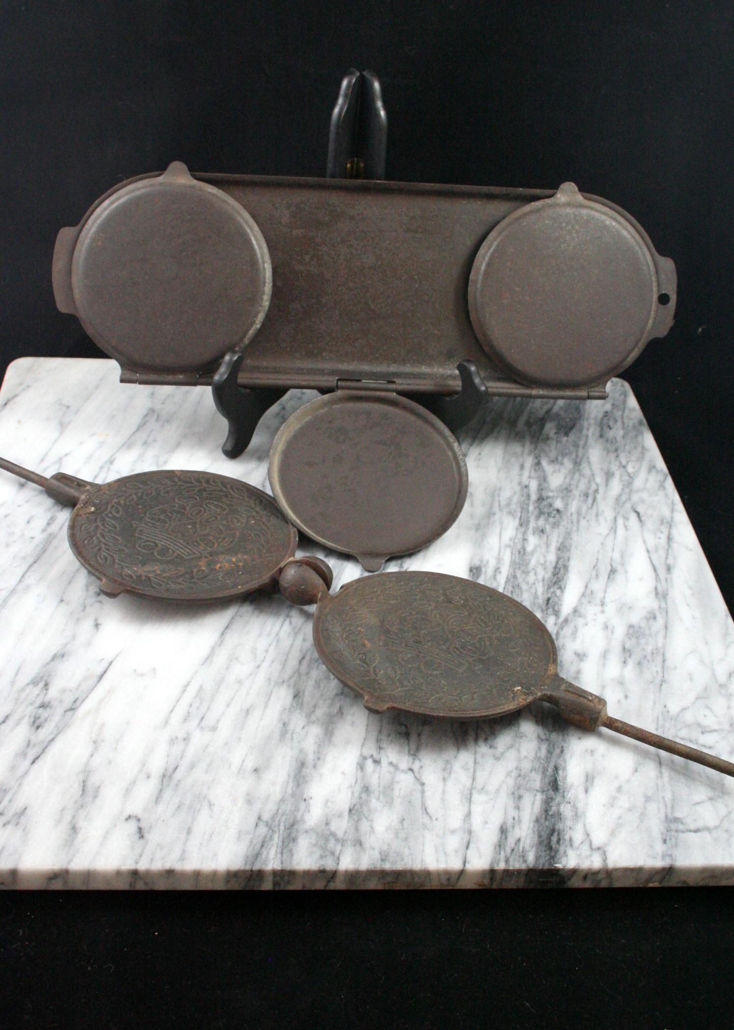 Cast Iron Pancake Mold and Krumkake Mold EBTH