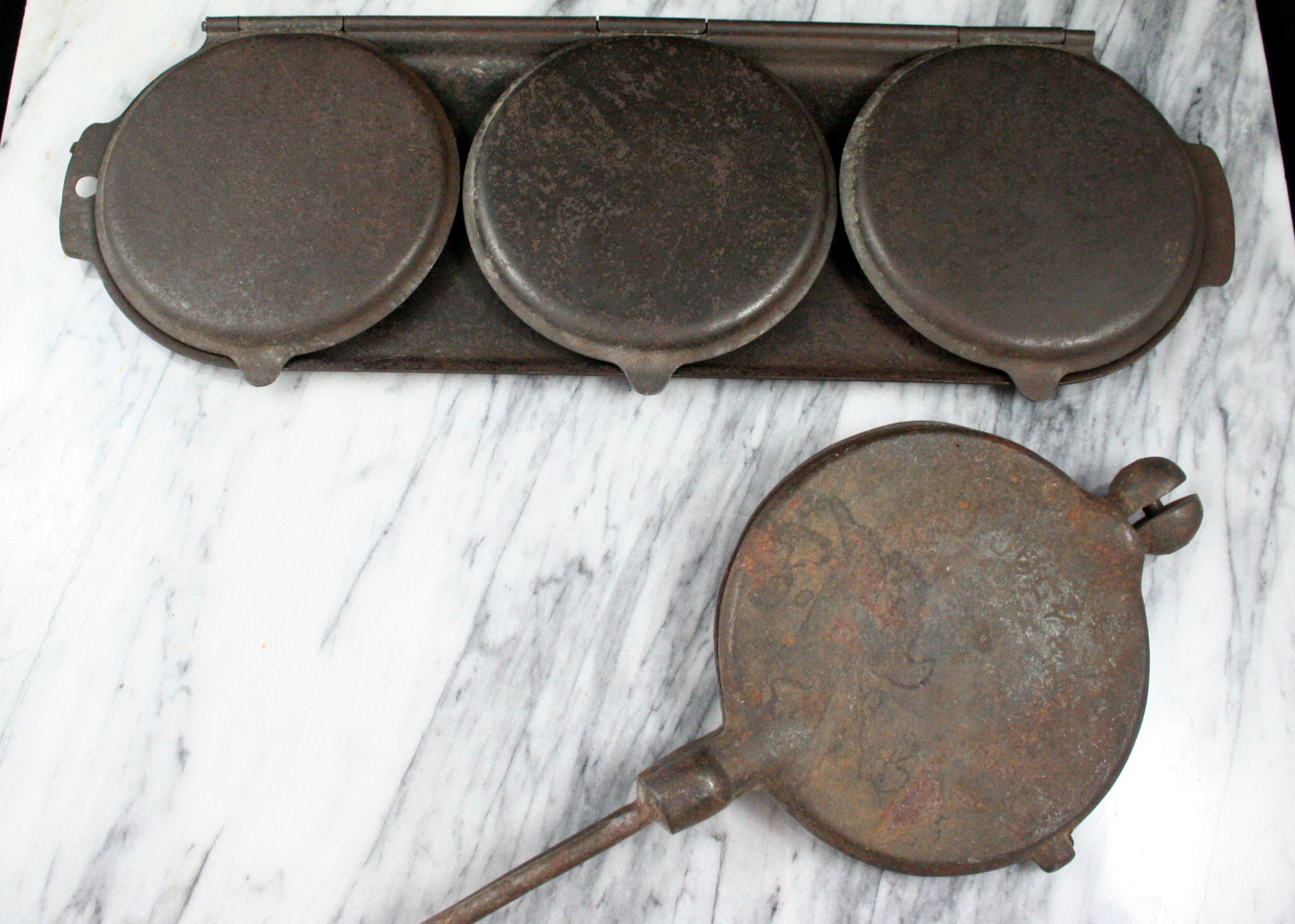 Cast Iron Pancake Mold and Krumkake Mold EBTH