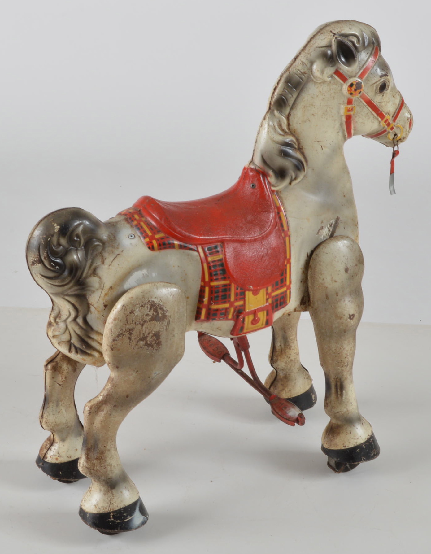 Circa 1940's1950's Mobo Bronco Metal Riding Horse EBTH