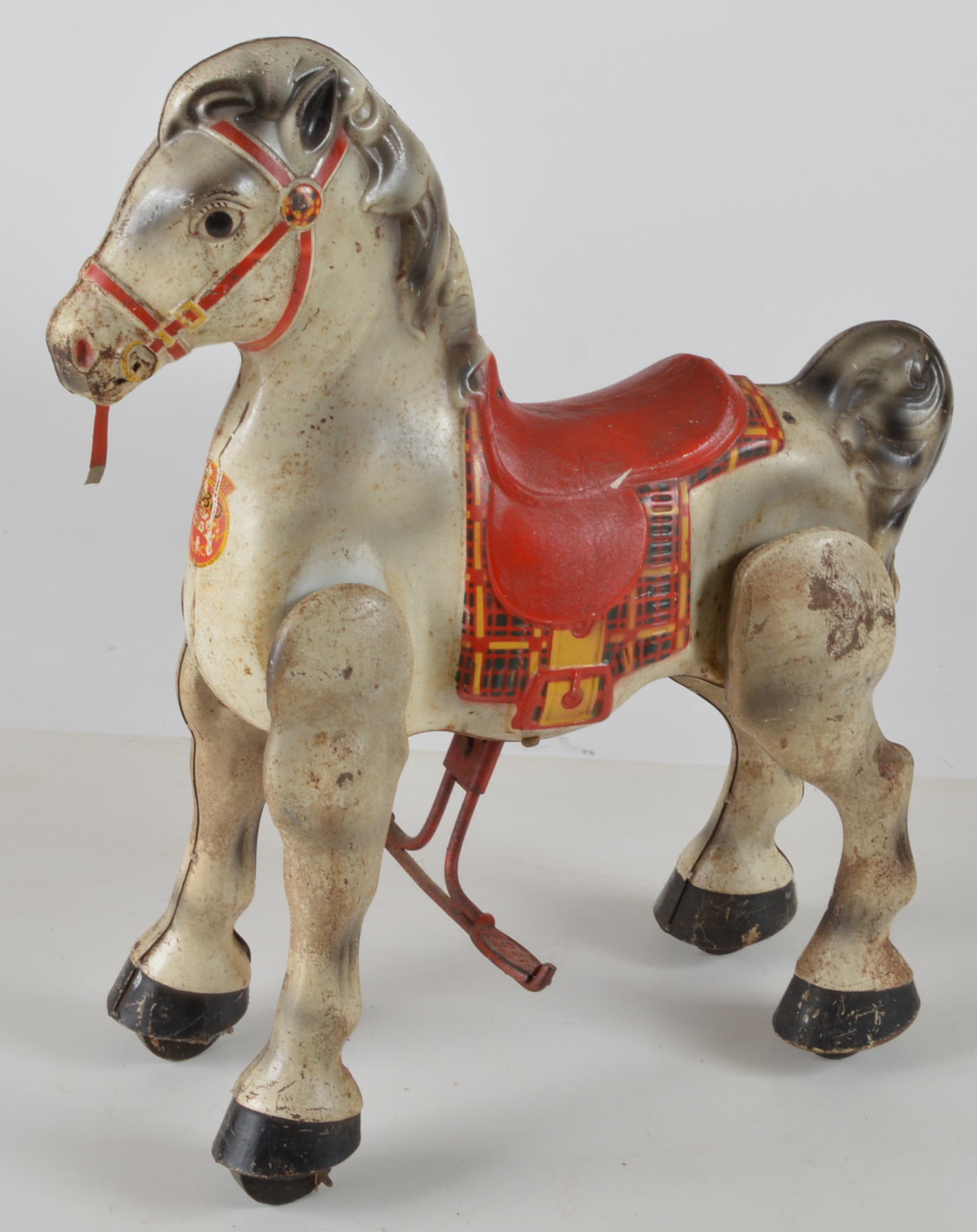 Circa 1940's1950's Mobo Bronco Metal Riding Horse EBTH