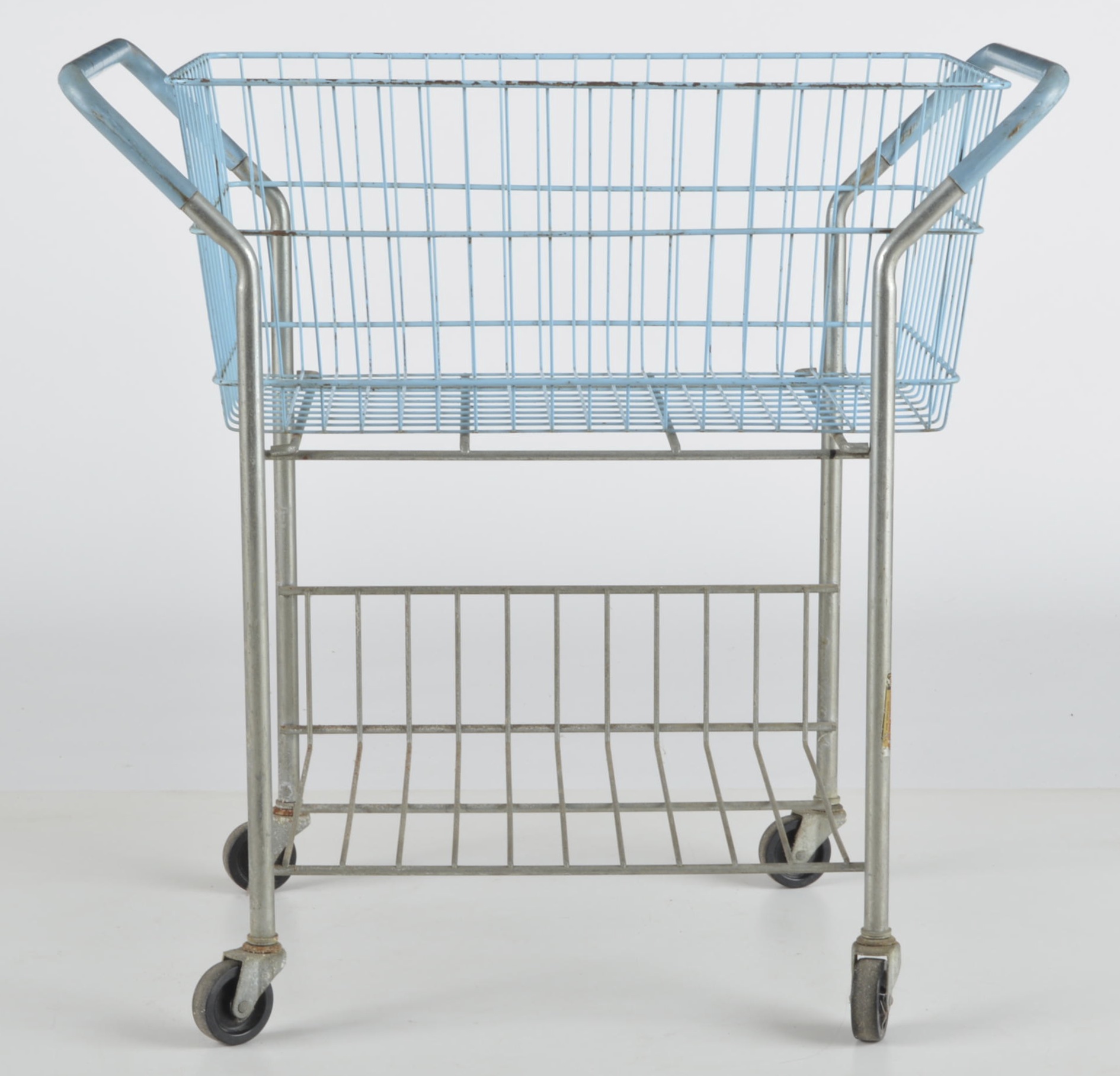 Vintage Rolling Laundry Cart EBTH