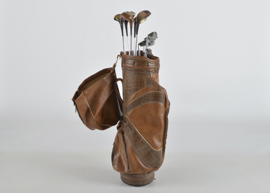 A Vintage Golf Bag with Clubs | EBTH