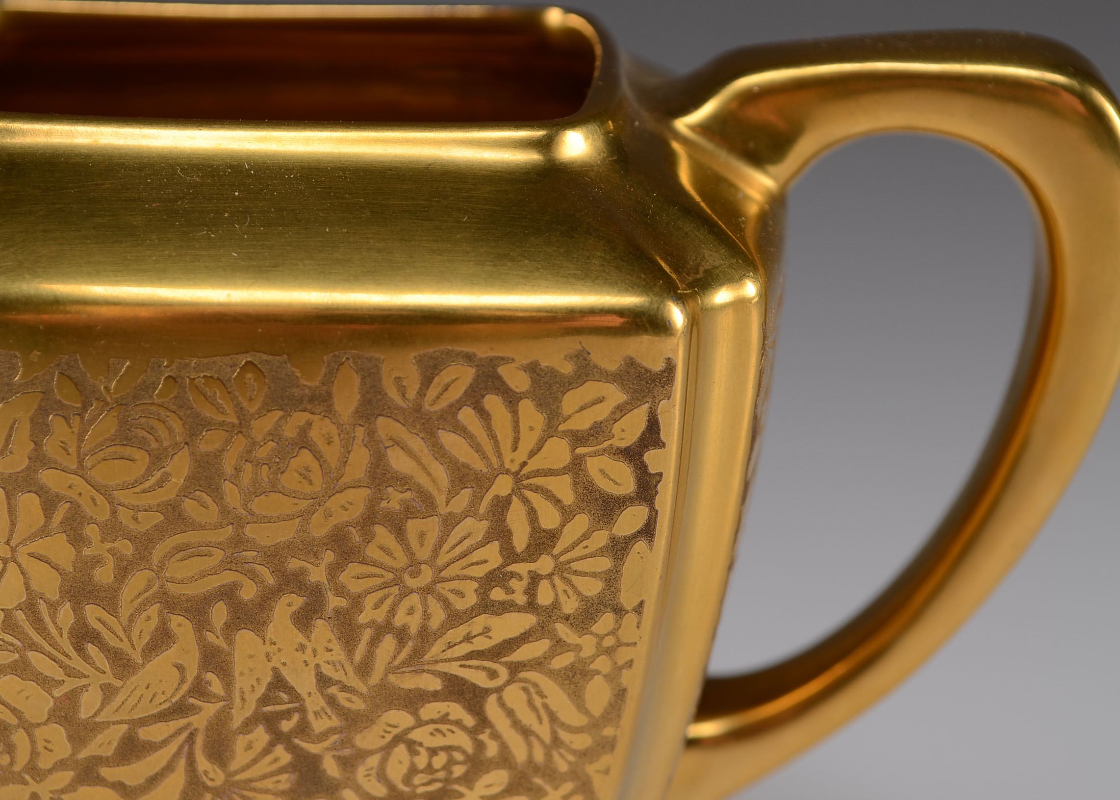 Vintage Wheeling China Gold Cream and Sugar EBTH