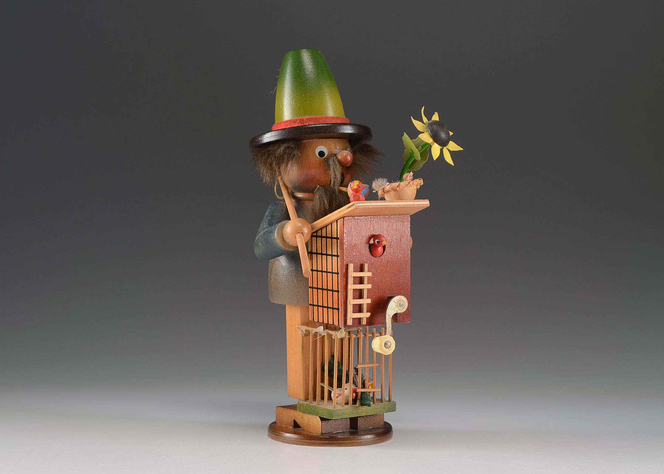 German Steinbach Wooden Musical Smoker Figurine EBTH