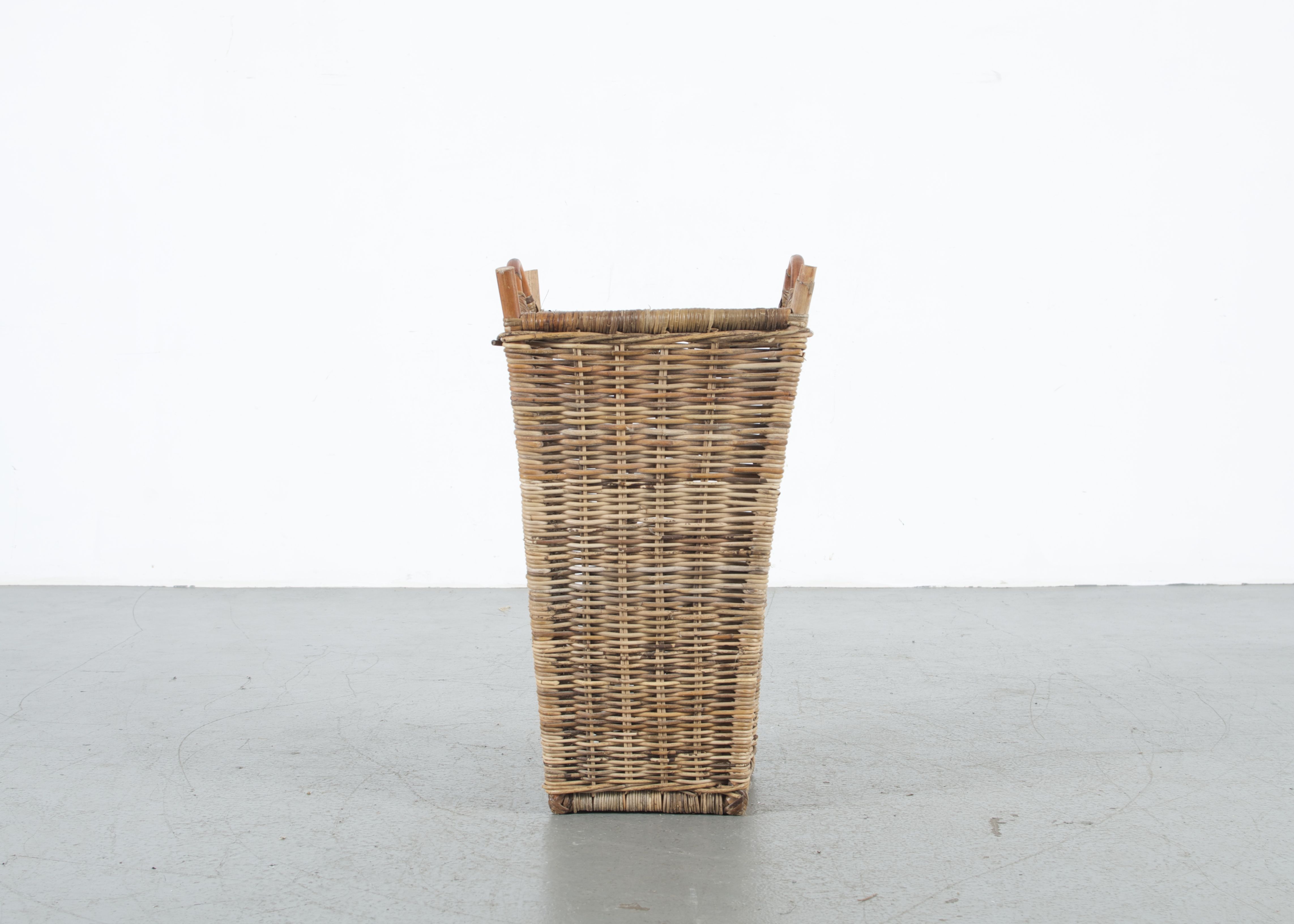 Tall Wicker Basket EBTH