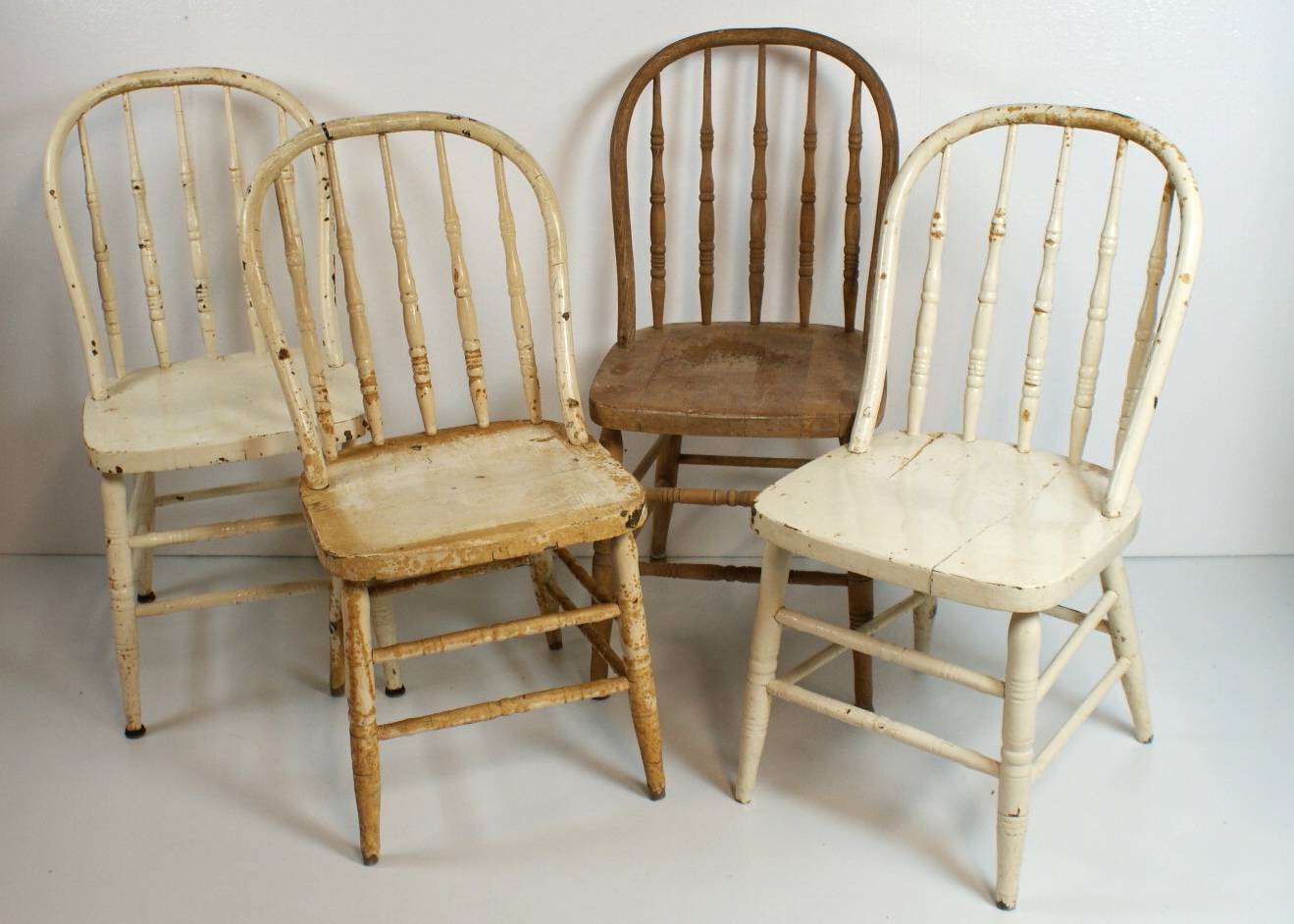 Antique Bentwood Spindle Back Farm Chairs