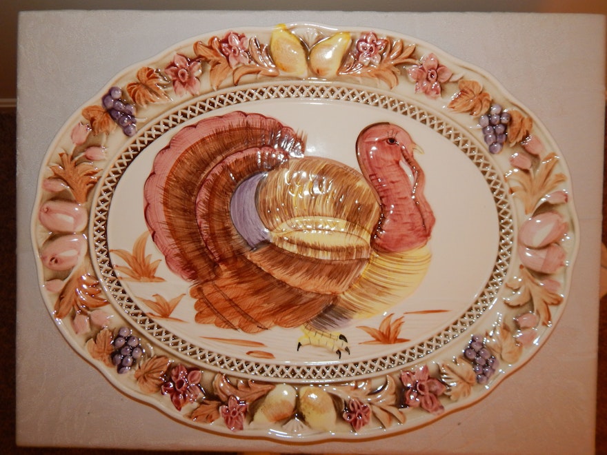 Vintage Turkey Platter 28