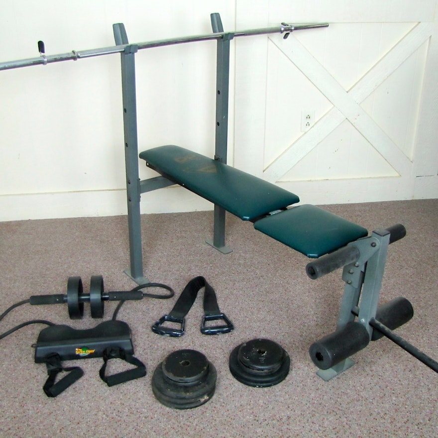 Weight Bench With Accesories Ebth