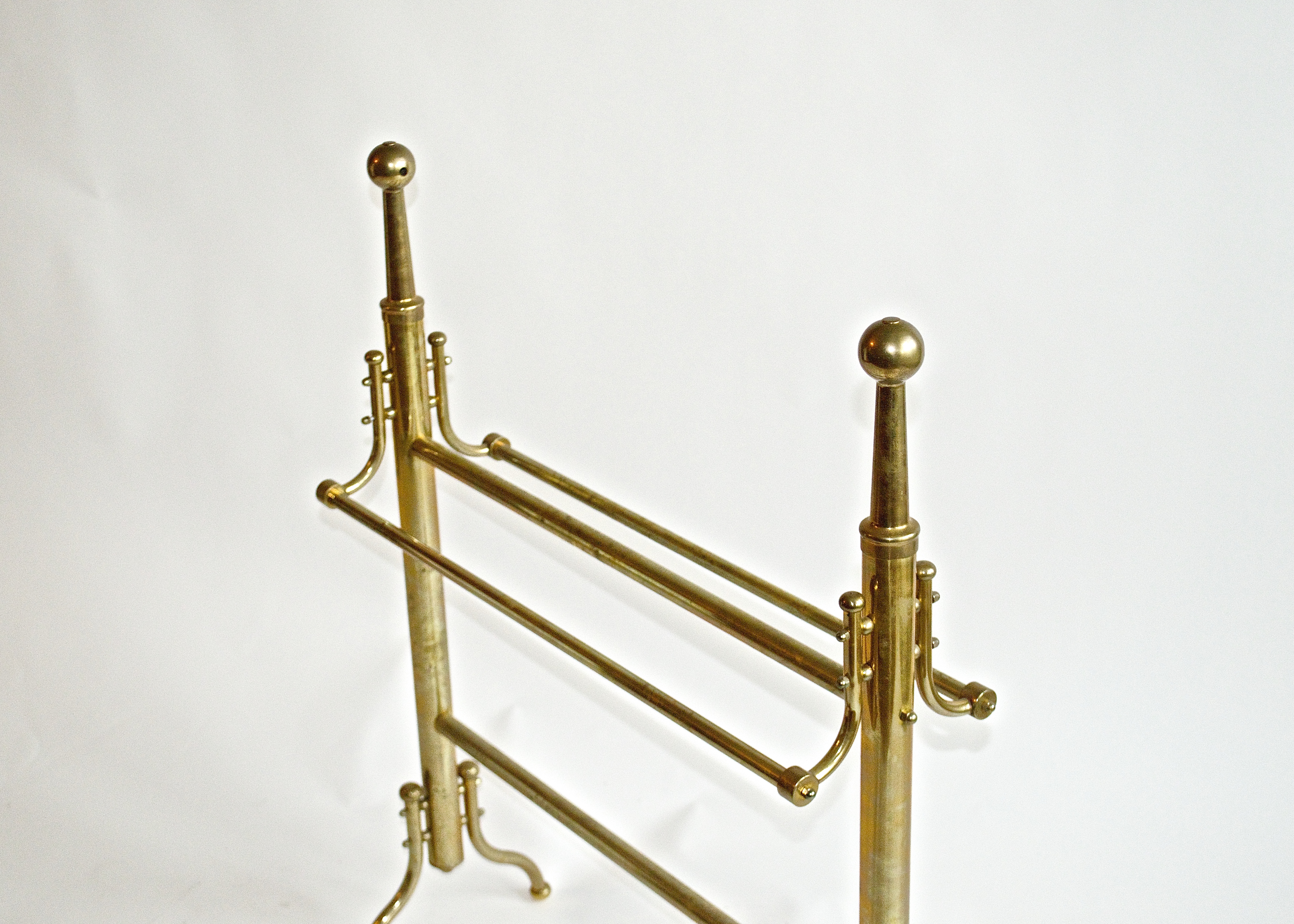 MidCentury Brass Quilt Rack EBTH