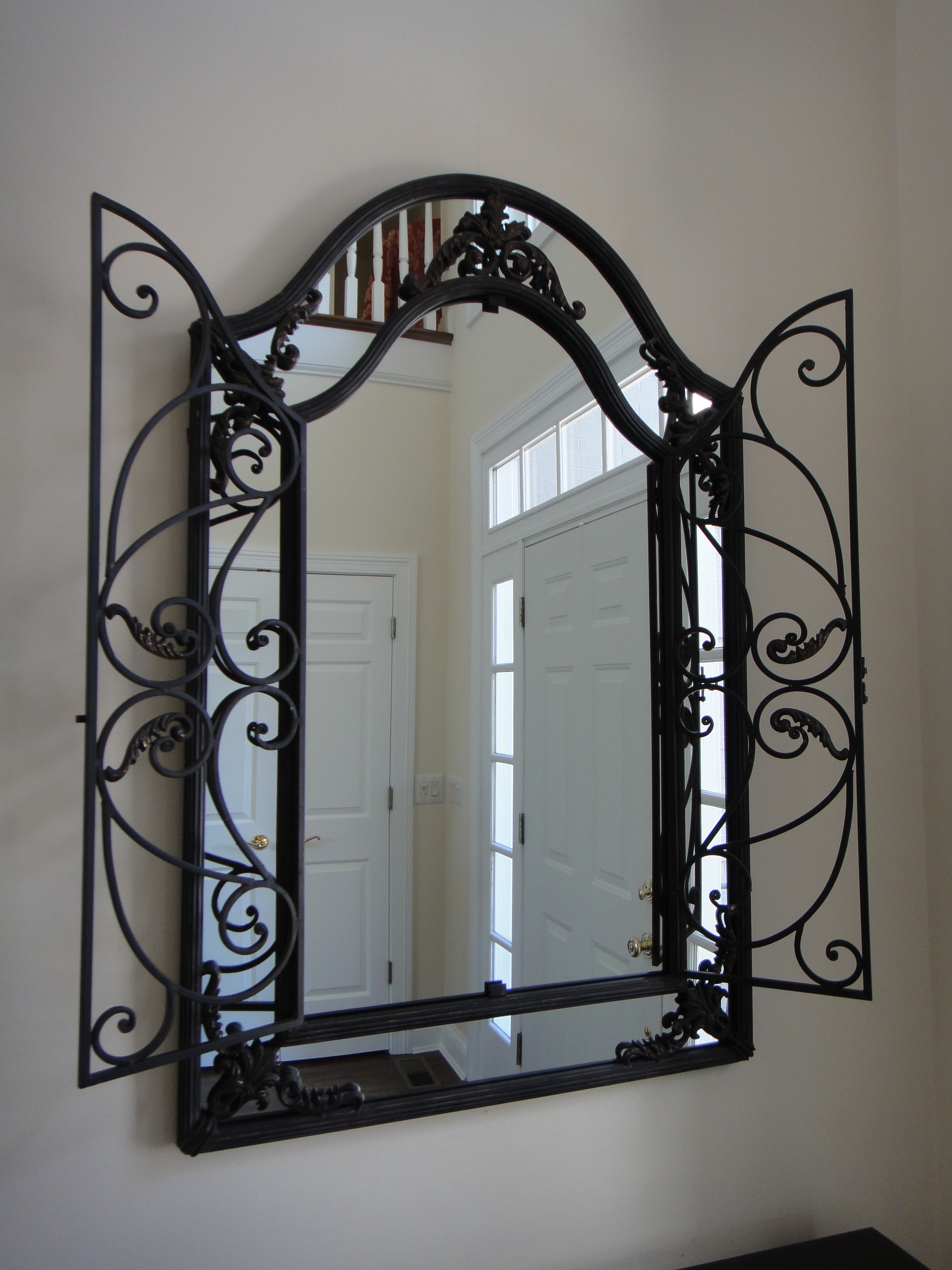 Wrought Iron Foyer Mirror and Console Table EBTH