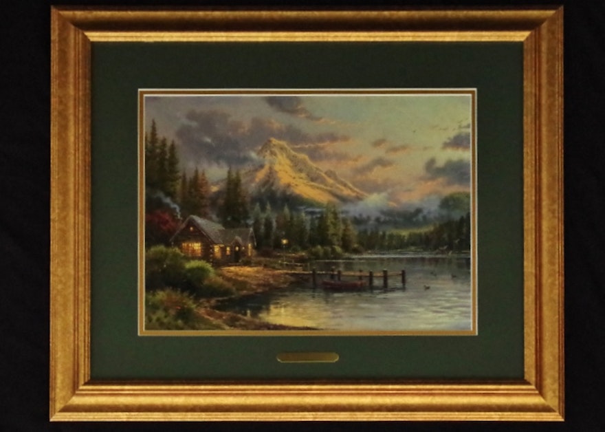 Thomas Kinkade Limited Edition Print 'Lakeside Hideaway' EBTH